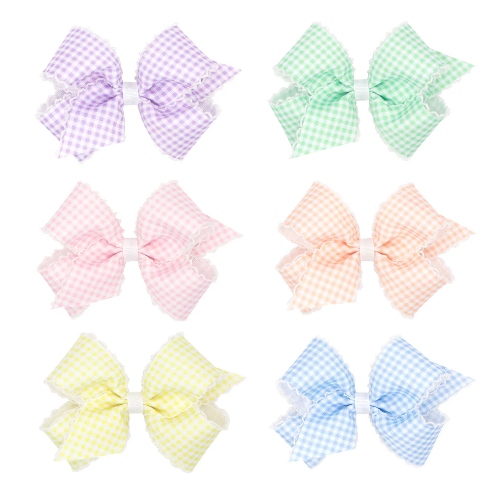 Gingham Moonstitch Bow - Image 3