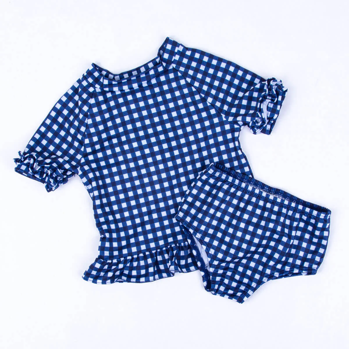 Gingham Short Sleeve Rash Guard Set - Image 8