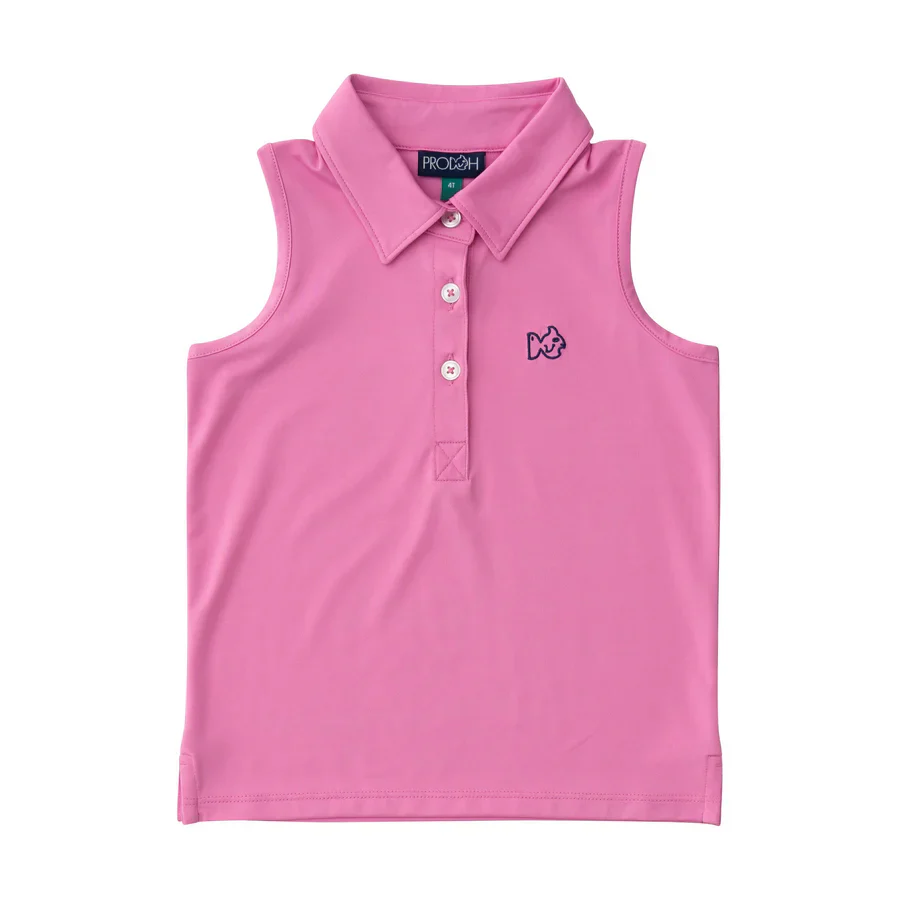 Girls Pro Sleeveless Performance Polo - Image 5
