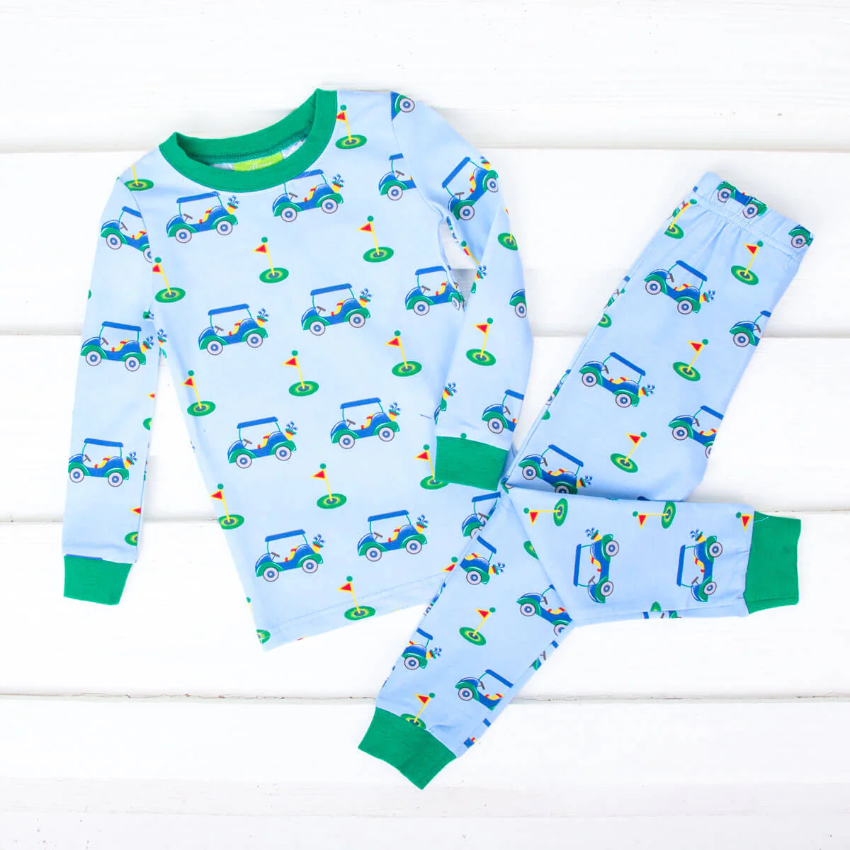 Golf Cart Blue Pajamas - Image 2