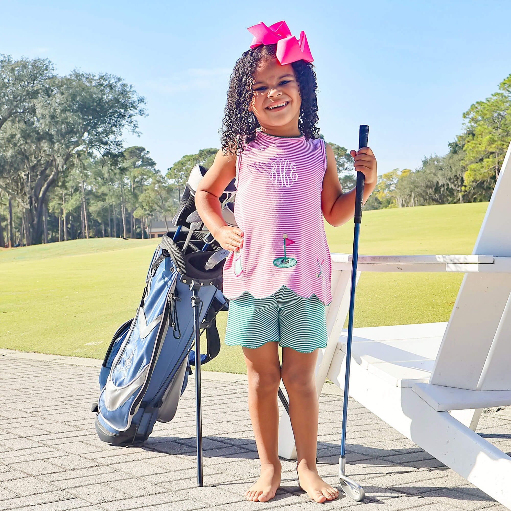 Golf Life Pink Stripe Cleo Short Set - Image 2