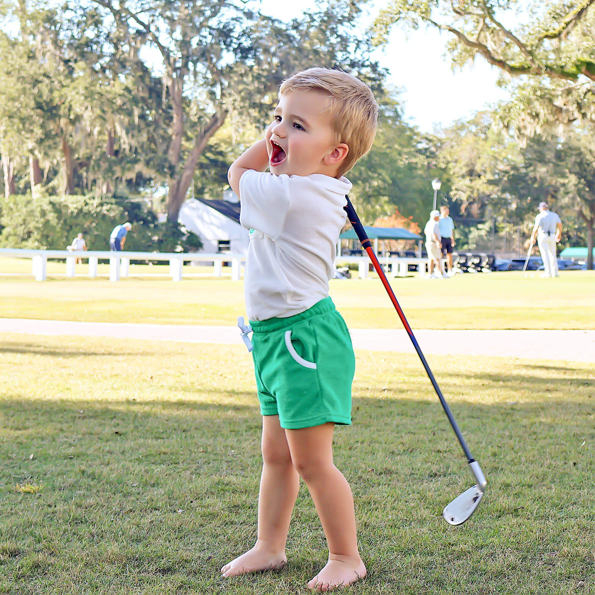 Golf Tee Green Terry Polo Short Set - Image 5
