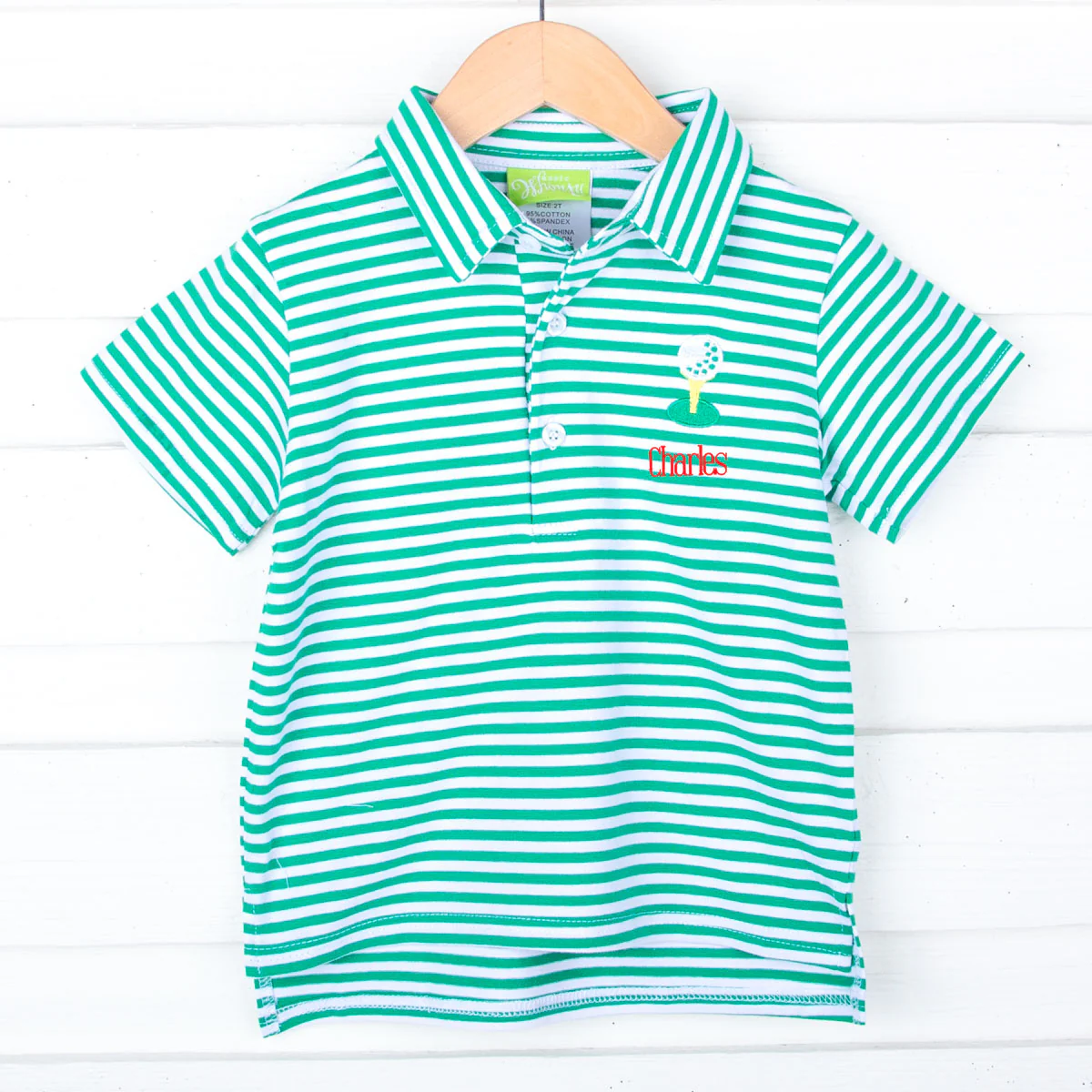Golf Tee Stripe Polo - Image 2