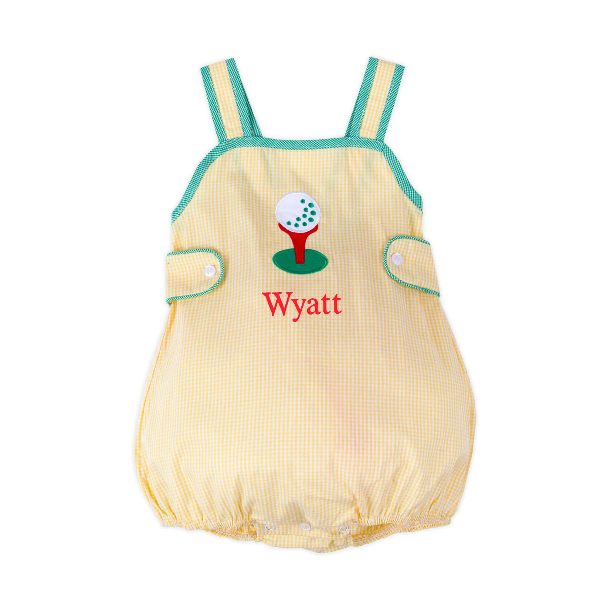 Golf Tee Yellow Gingham Sun Bubble - Image 2