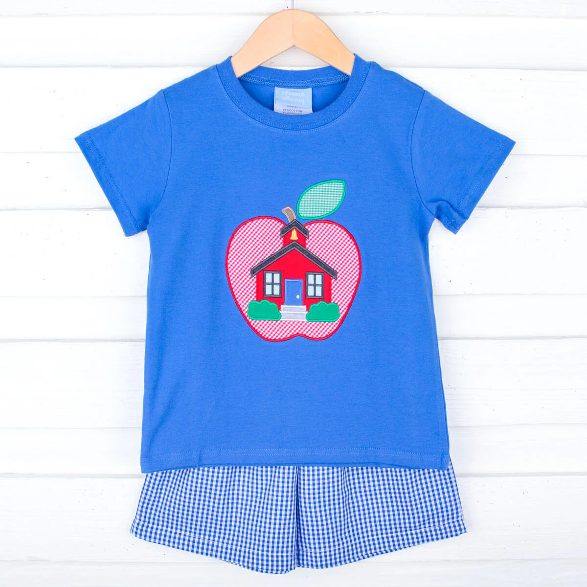 Good Apple Blue Gingham Short Set - Image 4