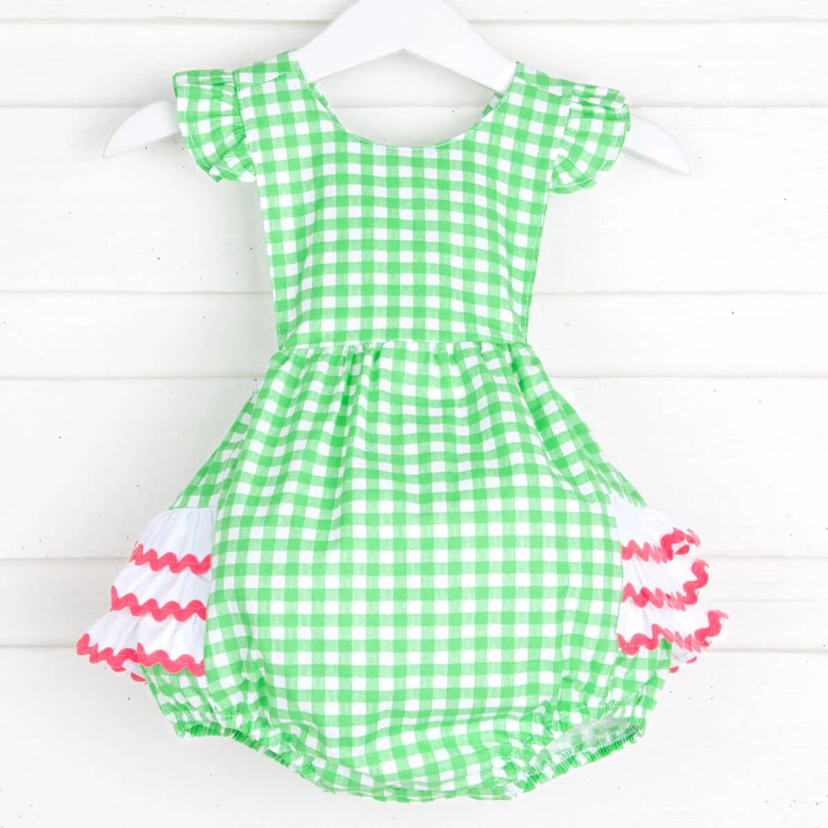 Green Gingham Ruffle Bubble - Image 2