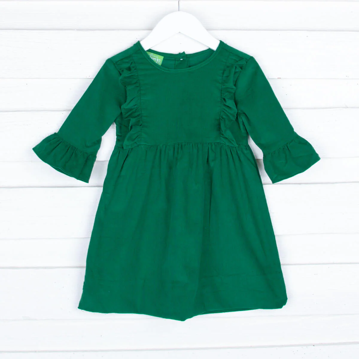 Green Corduroy Olivia Dress - Image 3