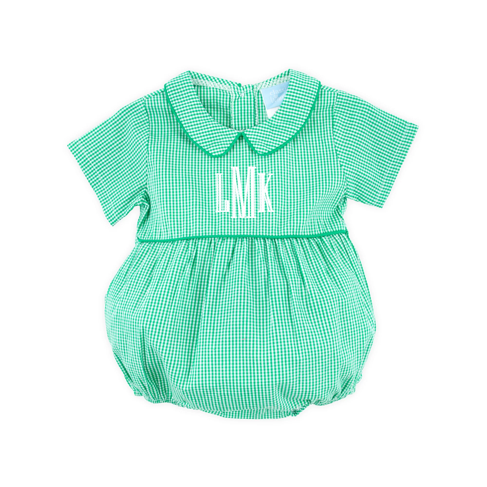 Gingham Collared Bubble Green - Image 2