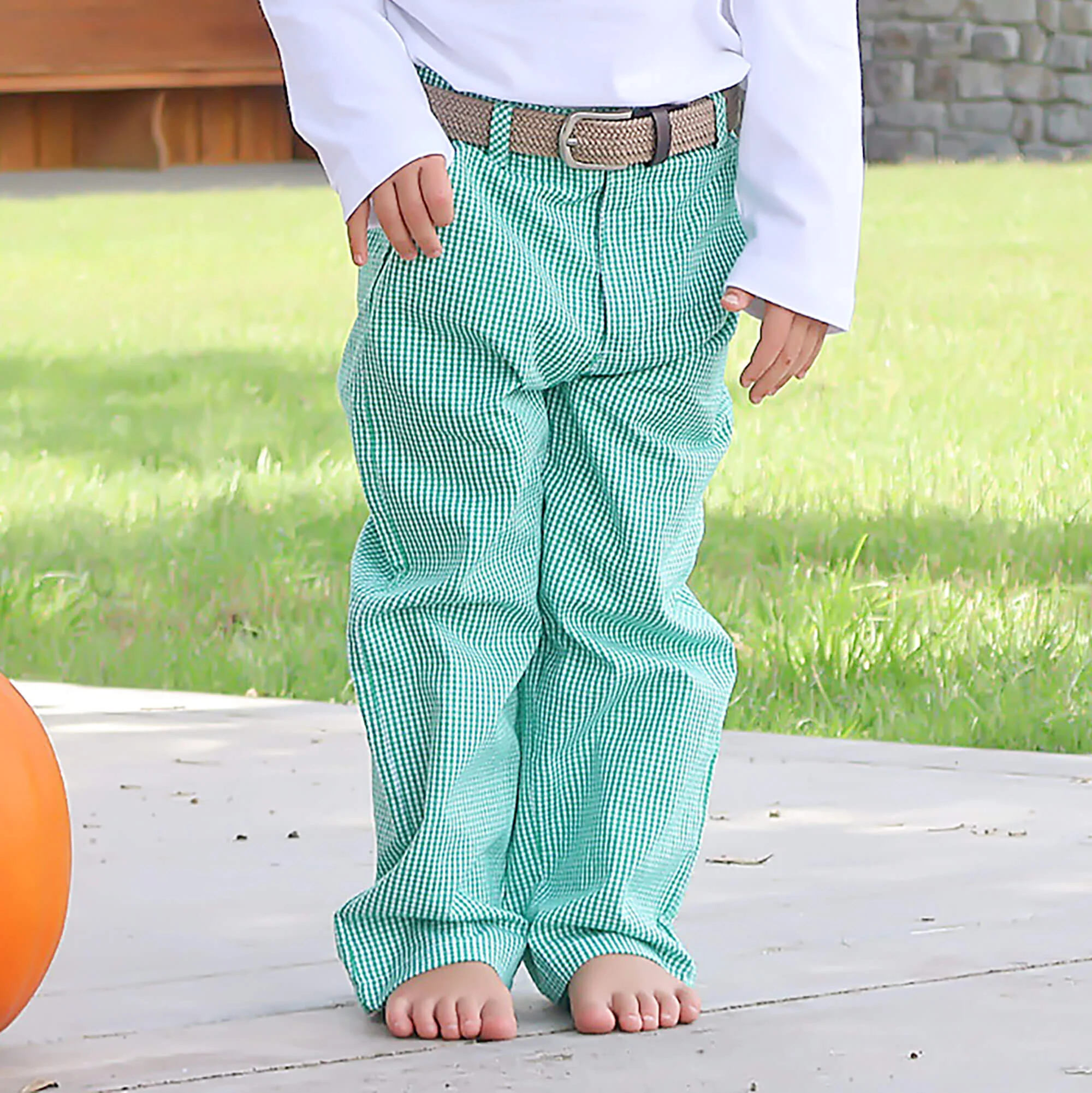Green Gingham Standard Pants - Image 2