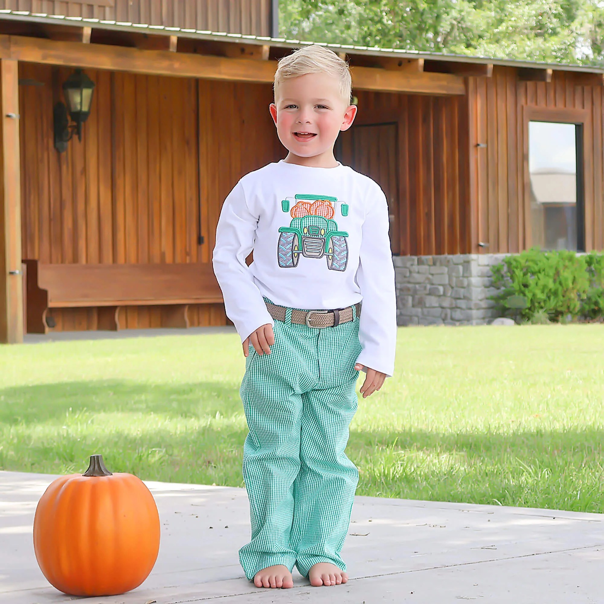 Green Gingham Standard Pants - Image 4