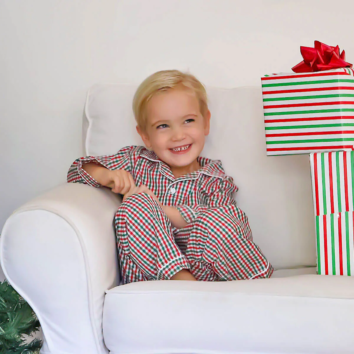Green & Red Gingham Classic Pajamas - Image 3