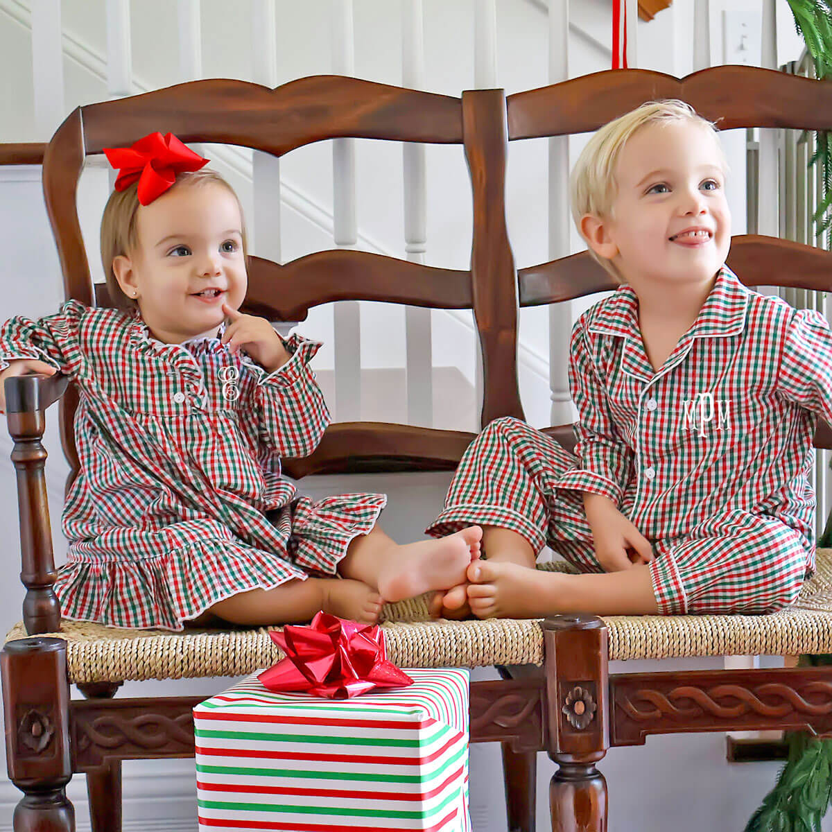 Green & Red Gingham Classic Pajamas - Image 6