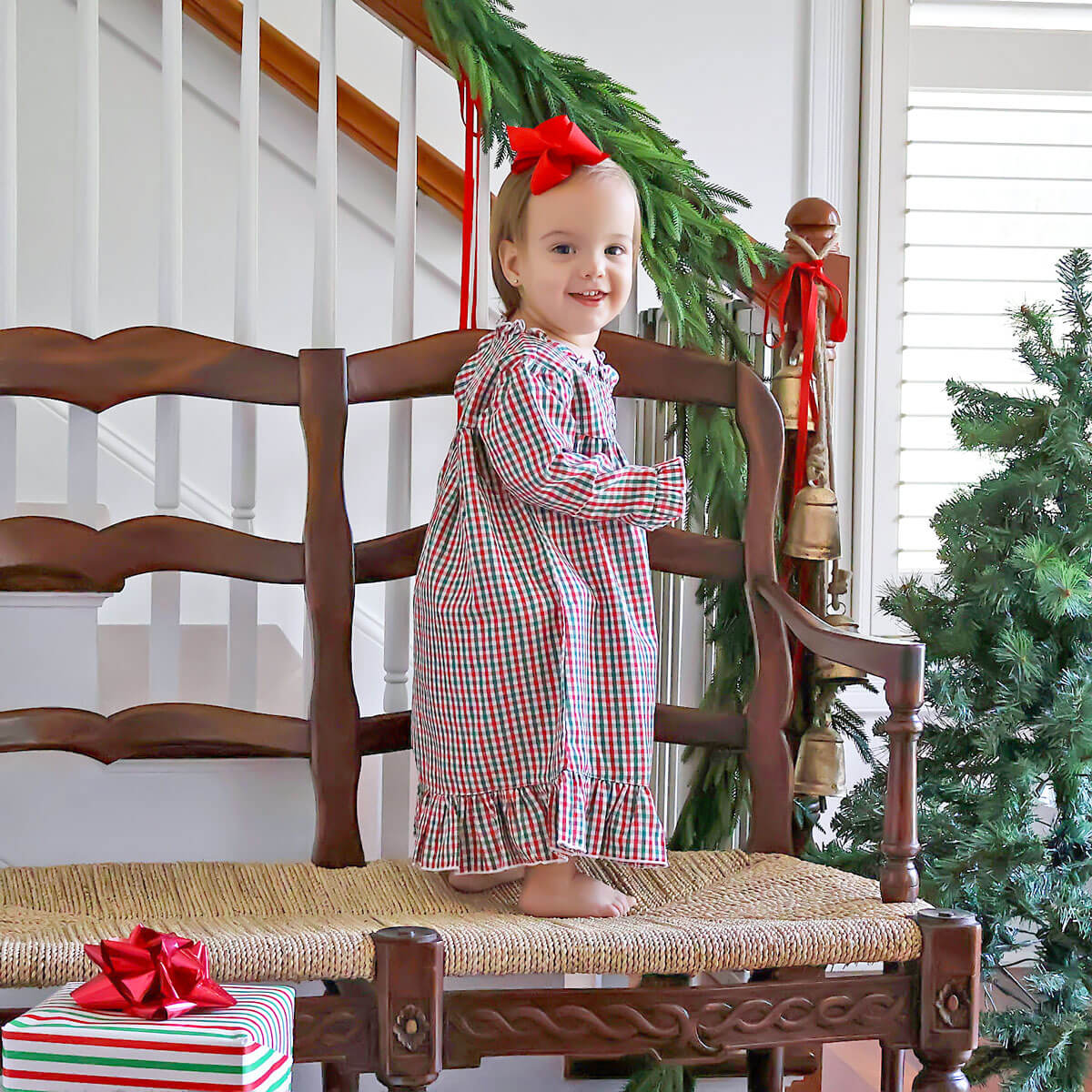 Green & Red Gingham Nightgown - Image 3