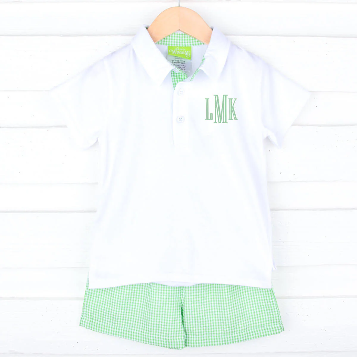 Green Seersucker Short Set - Image 2