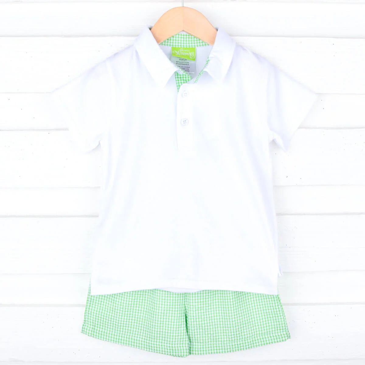 Green Seersucker Short Set - Image 4