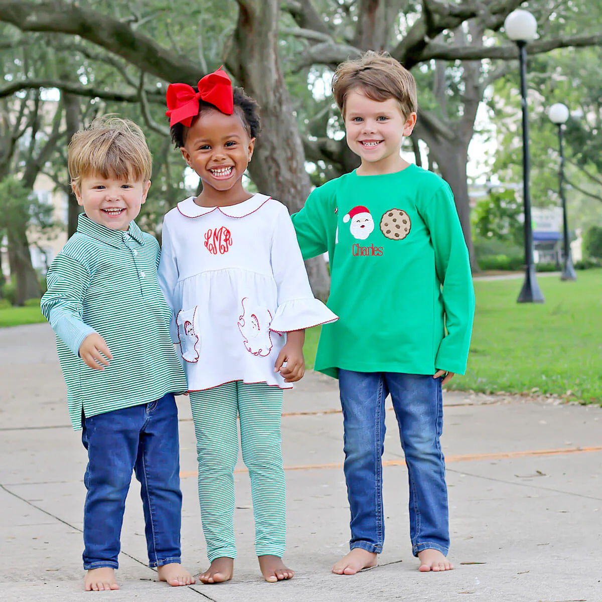 Green Stripe Long Sleeve Polo Shirt - Image 13