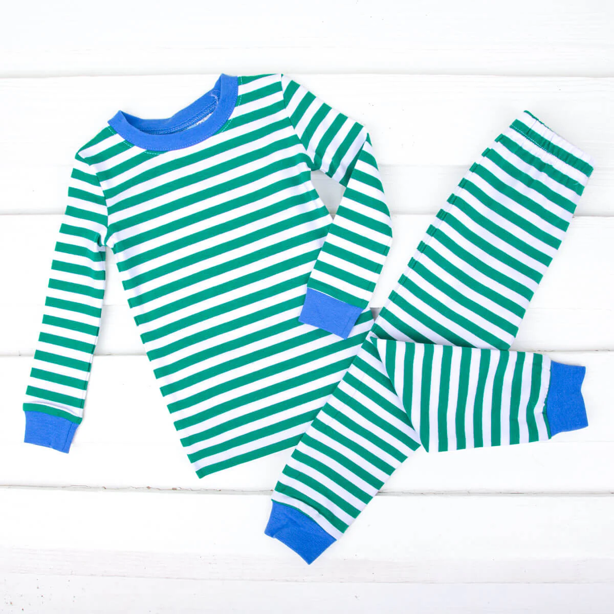 Green Stripe Pajamas - Image 2