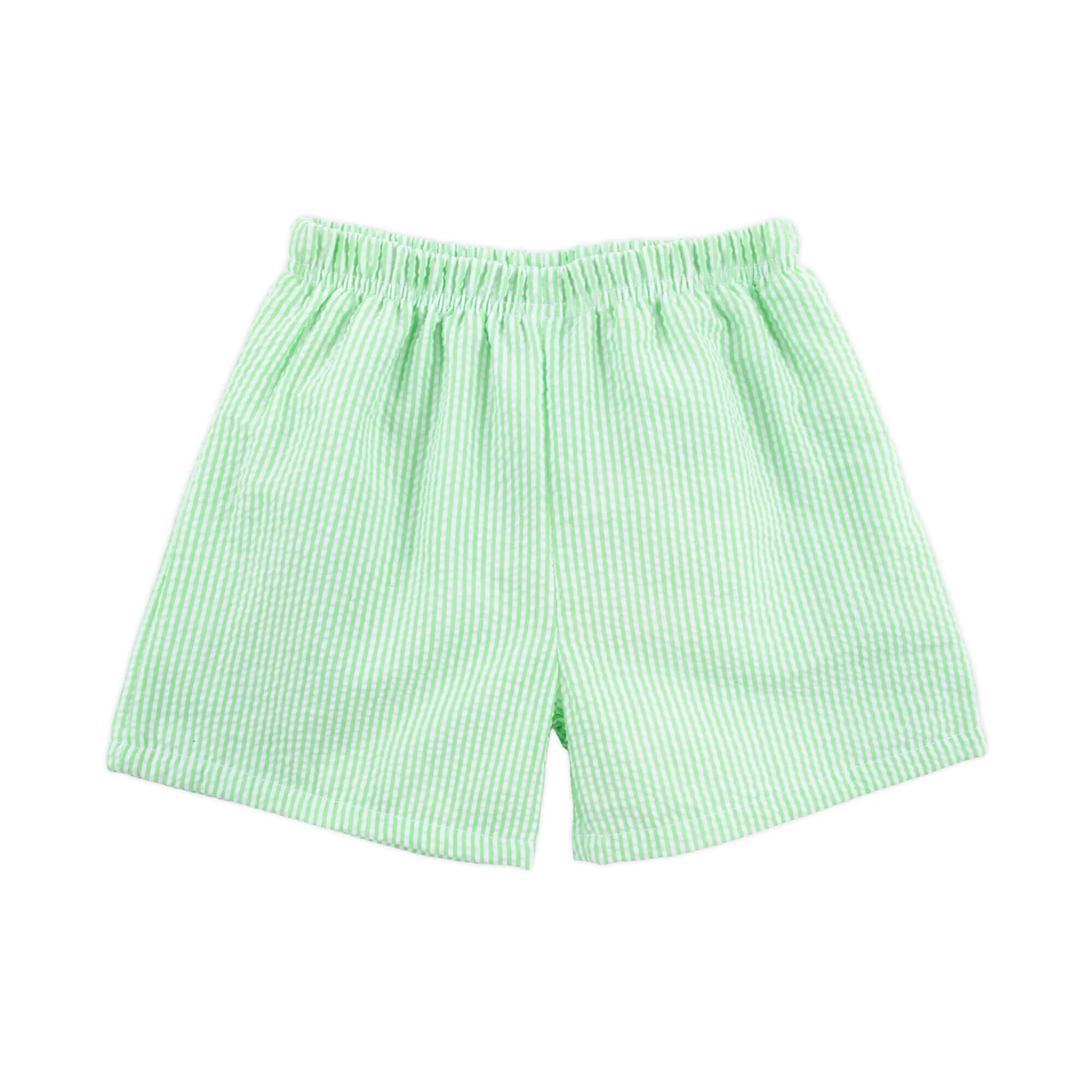 Green Stripe Seersucker Shorts - Image 2