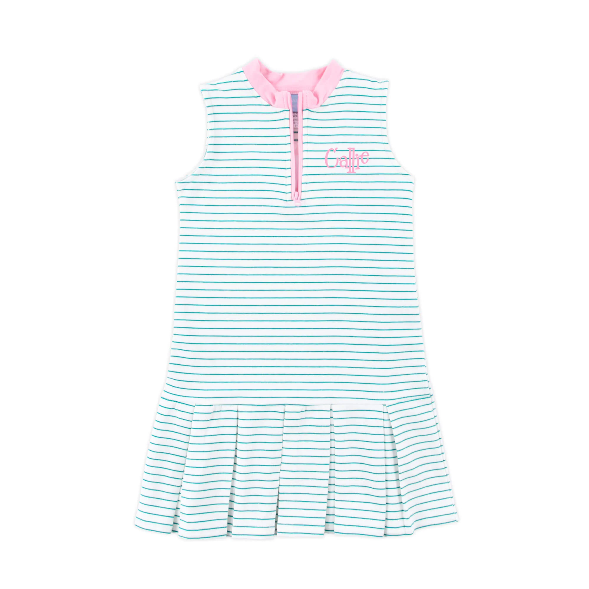 Green Stripe Tennis Dress - Image 2