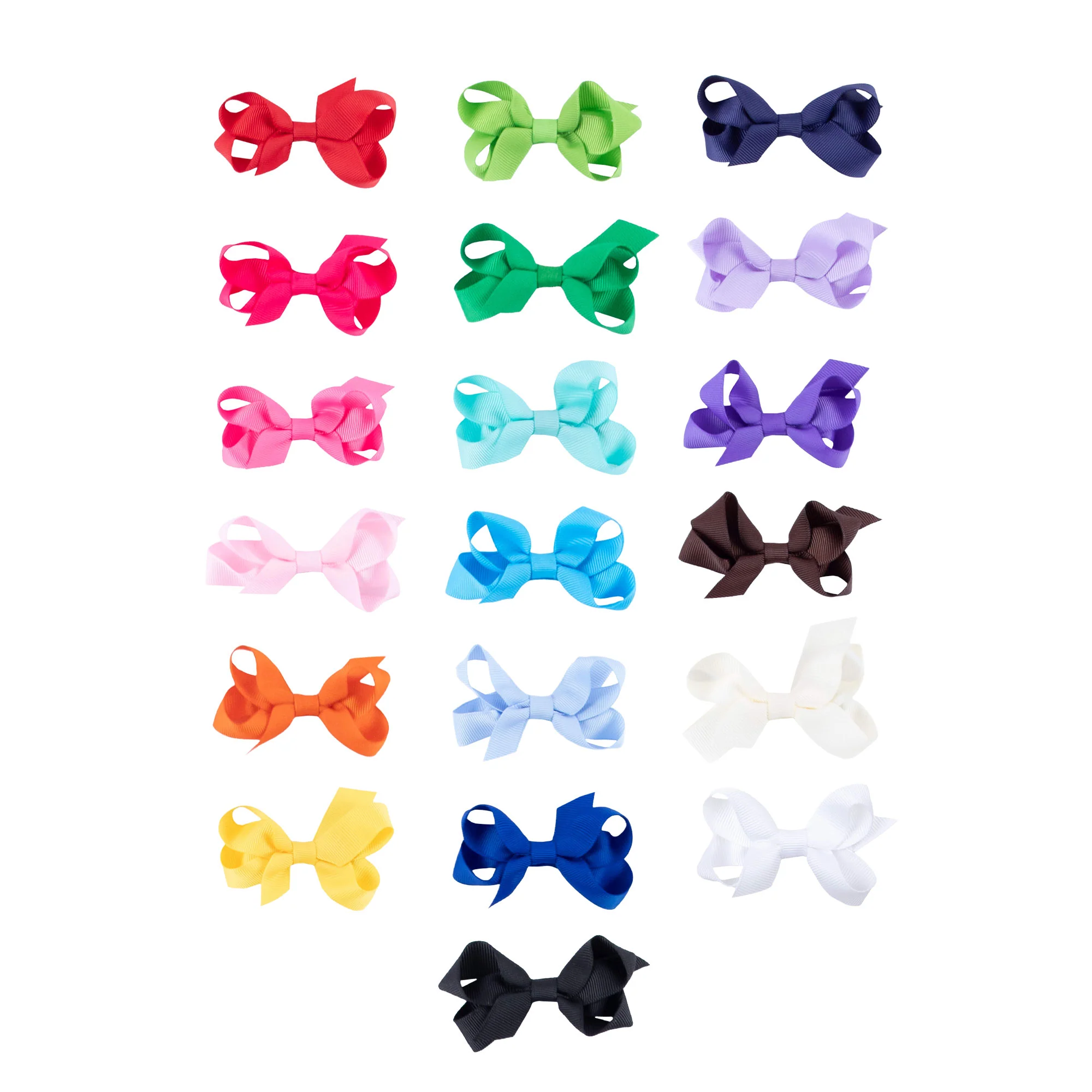 Grosgrain Ribbon Hair Bow Pack (One of Each Color) - Image 3