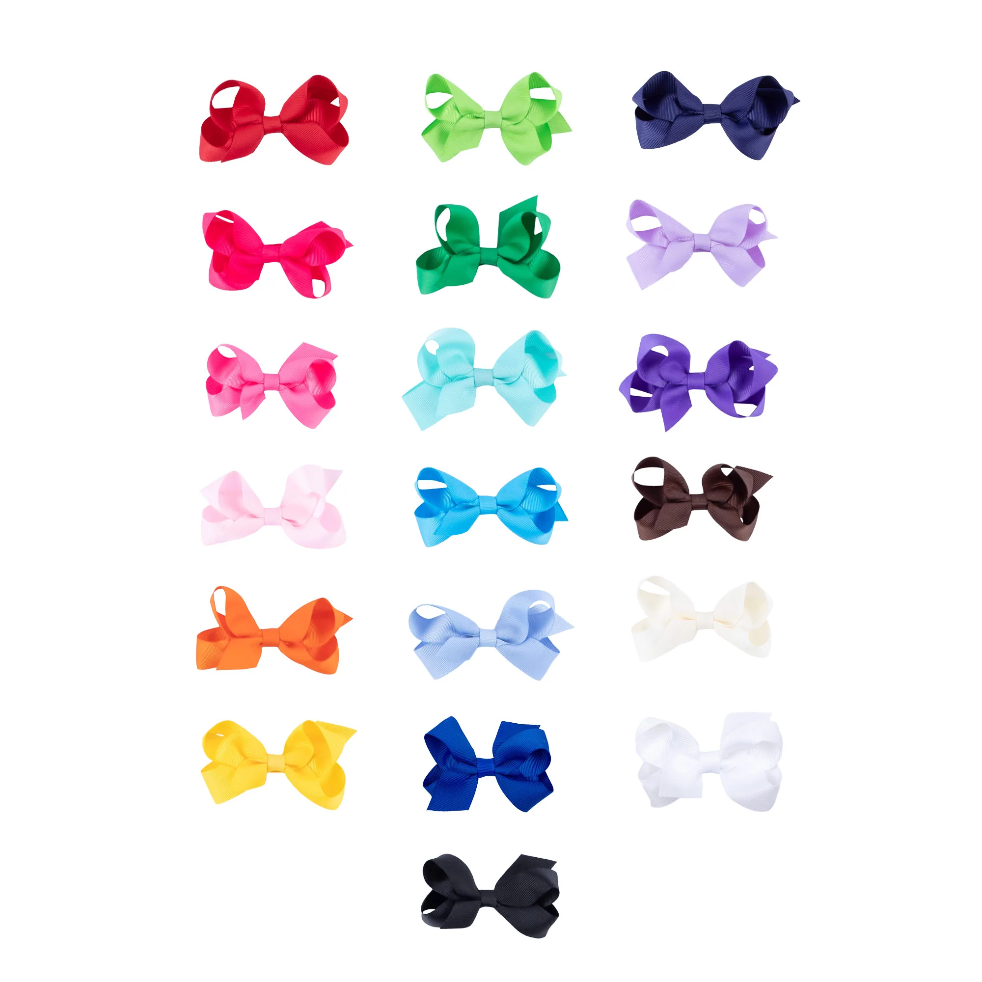 Grosgrain Ribbon Hair Bow Pack (One of Each Color) - Image 4