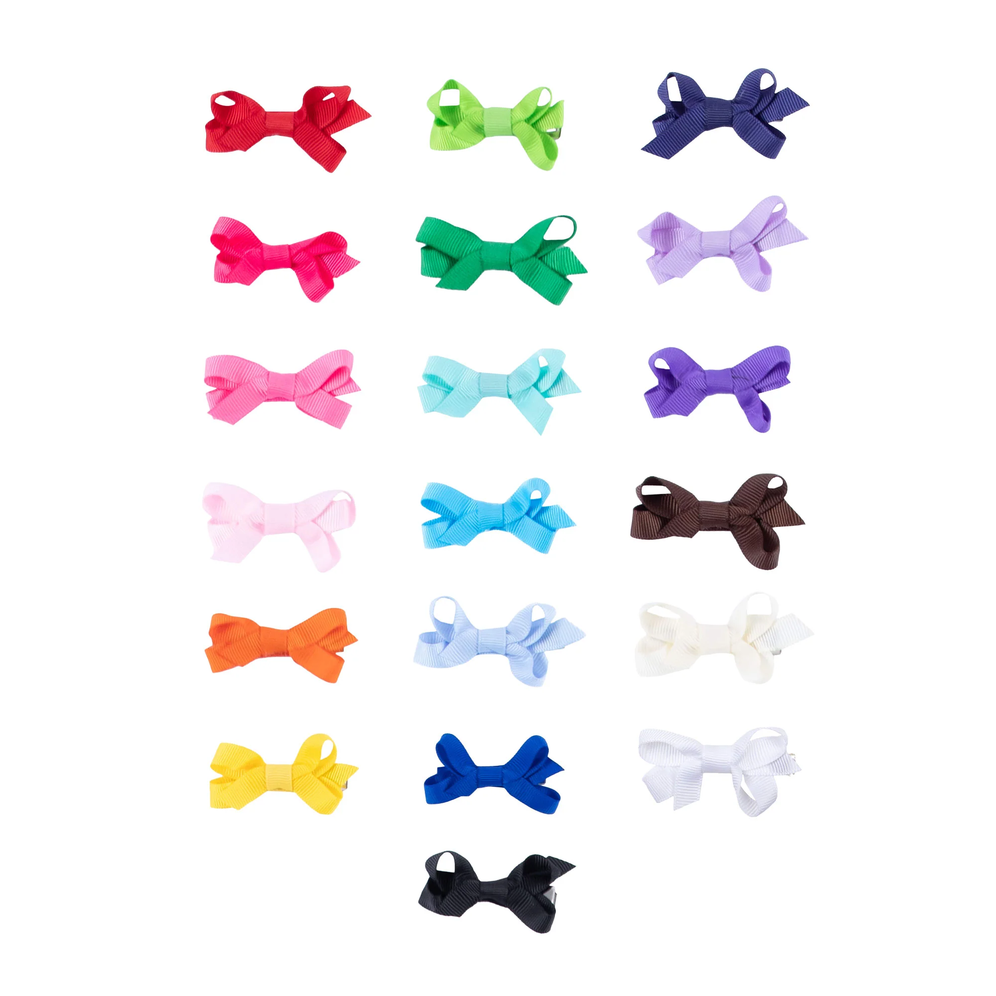 Grosgrain Ribbon Hair Bow Pack (One of Each Color) - Image 5