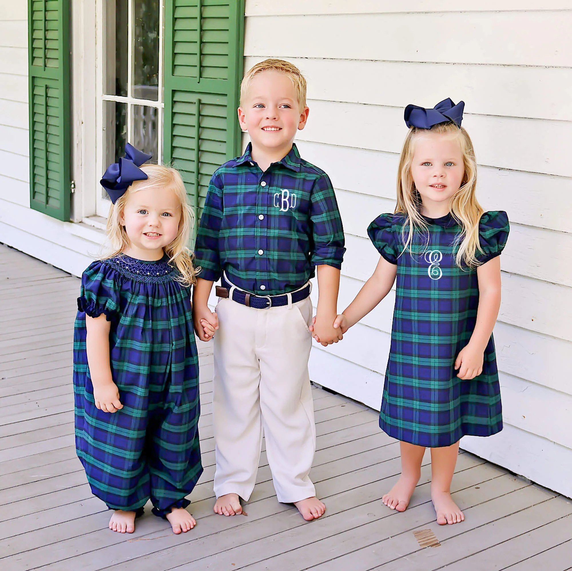 Hamilton Plaid Navy & Green Sally Dress - Image 5