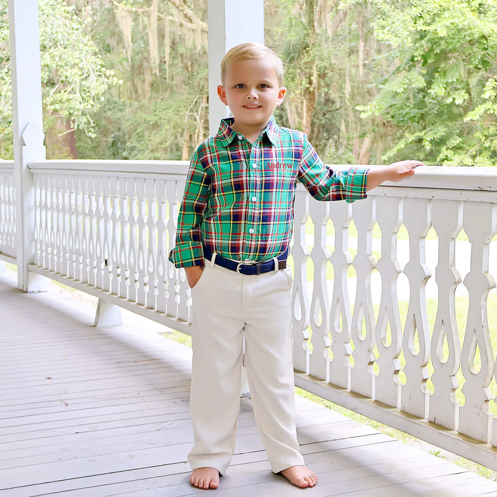 Hampton Plaid Button Down Shirt - Image 3