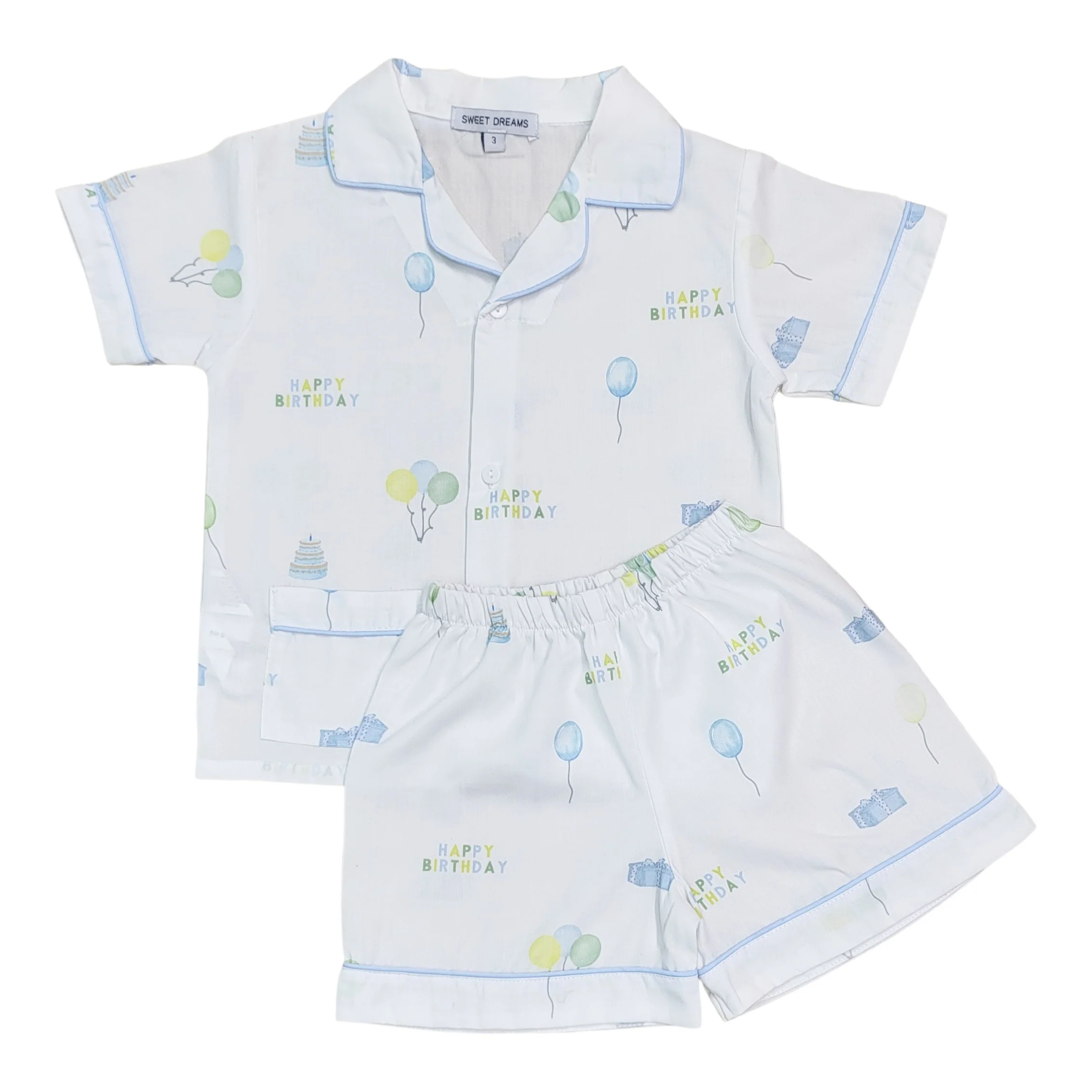Happy Birthday Blue Short Pajamas - Image 2