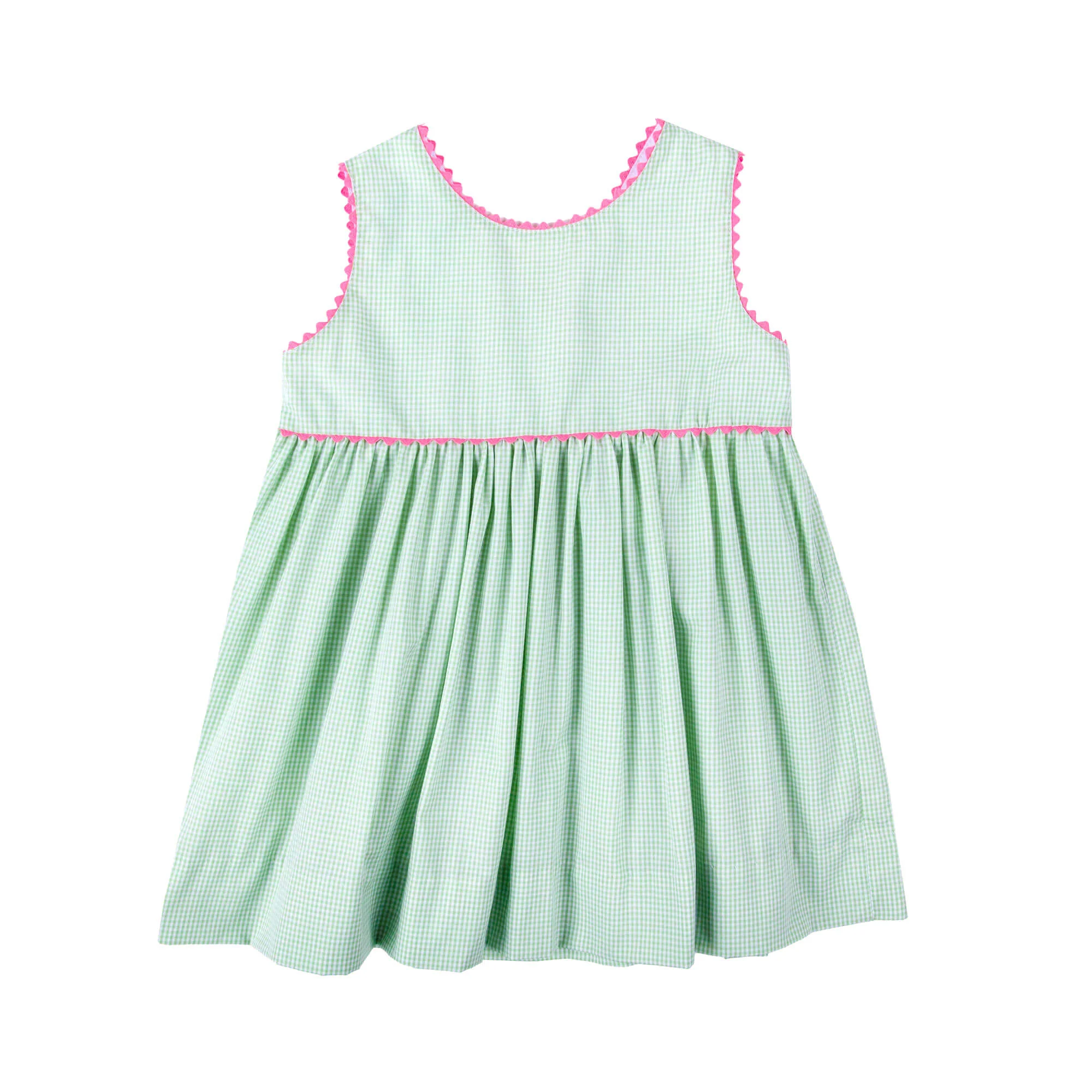 Light Green Gingham Betsy Dress - Image 3