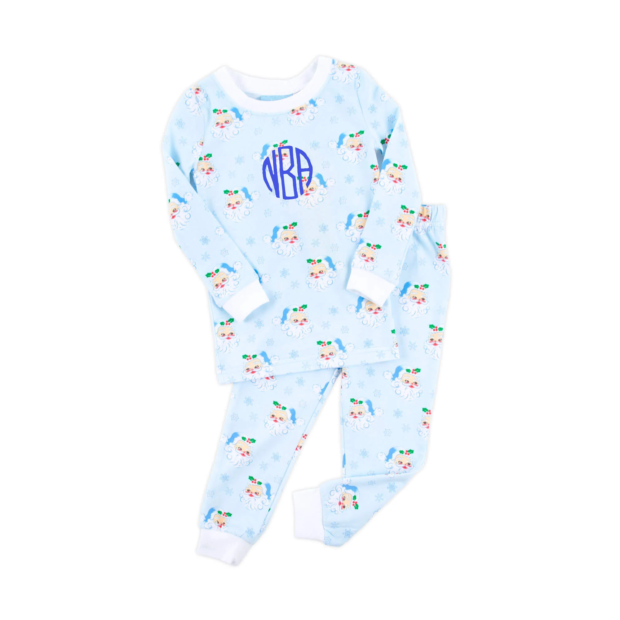 Vintage Santa Blue Pajamas - Image 2