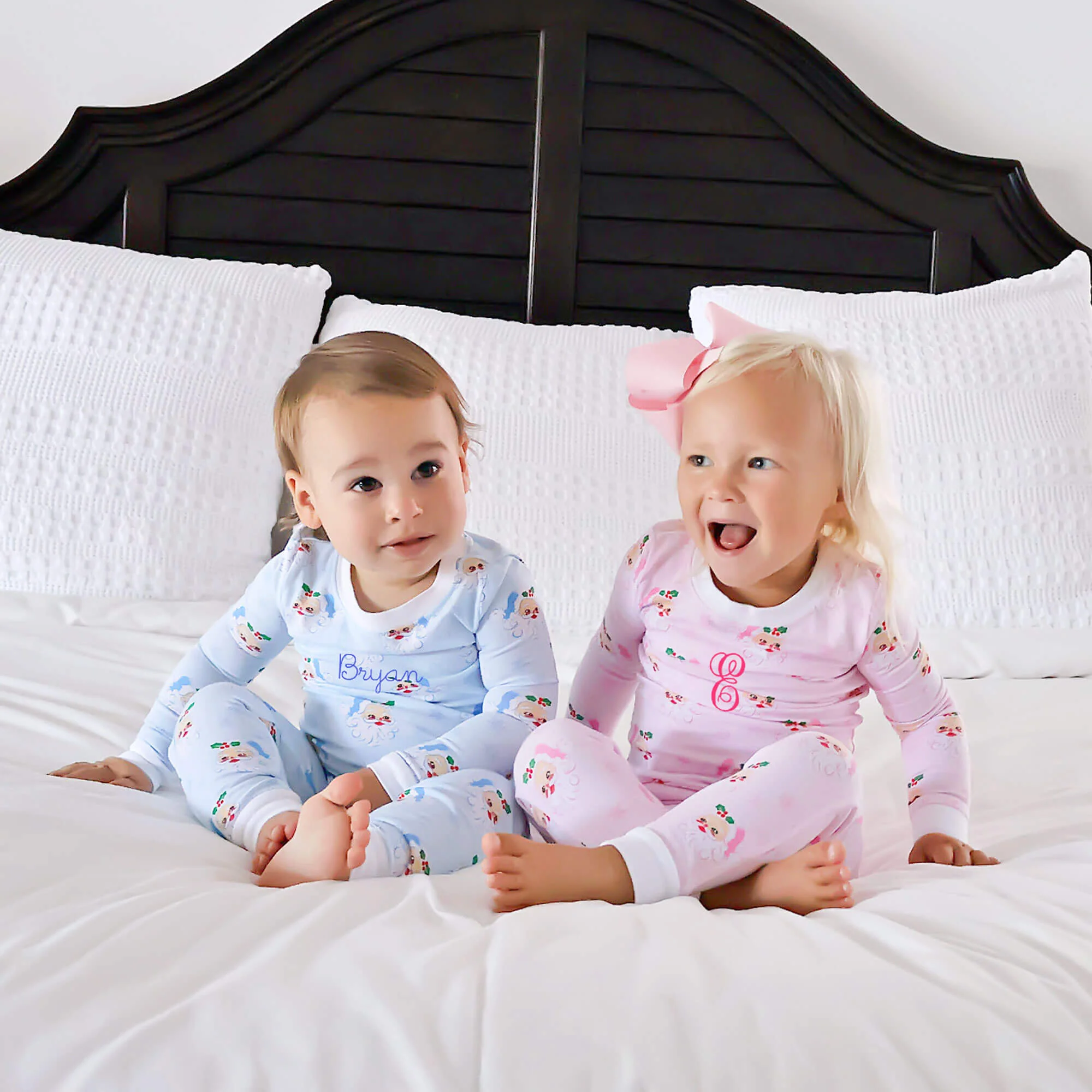 Vintage Santa Blue Pajamas - Image 3
