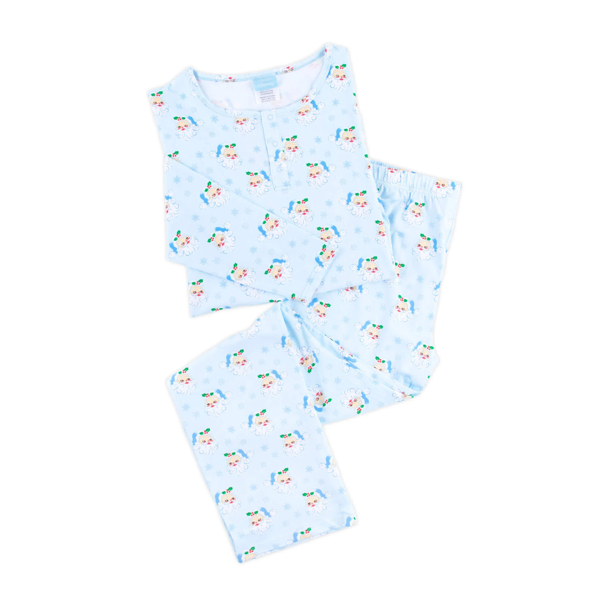 Vintage Santa Blue Women's Pajamas - Image 4