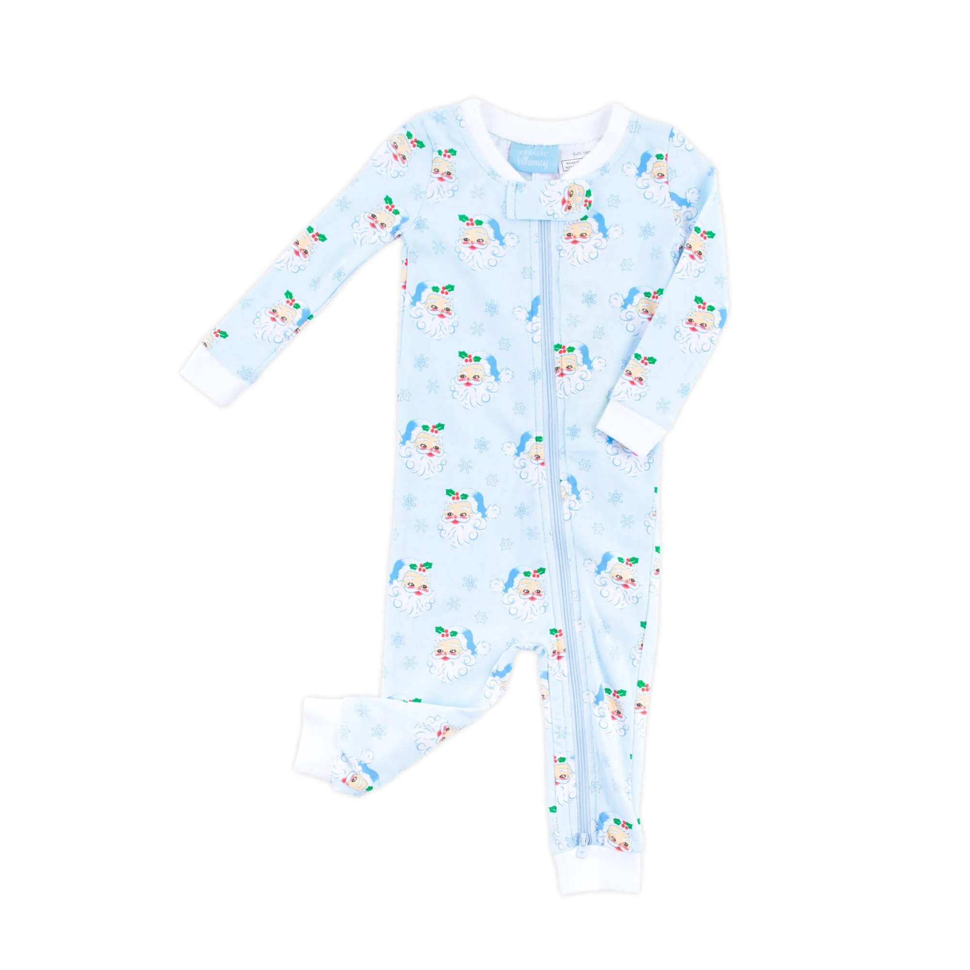 Vintage Santa Blue Zip Sleeper - Image 2