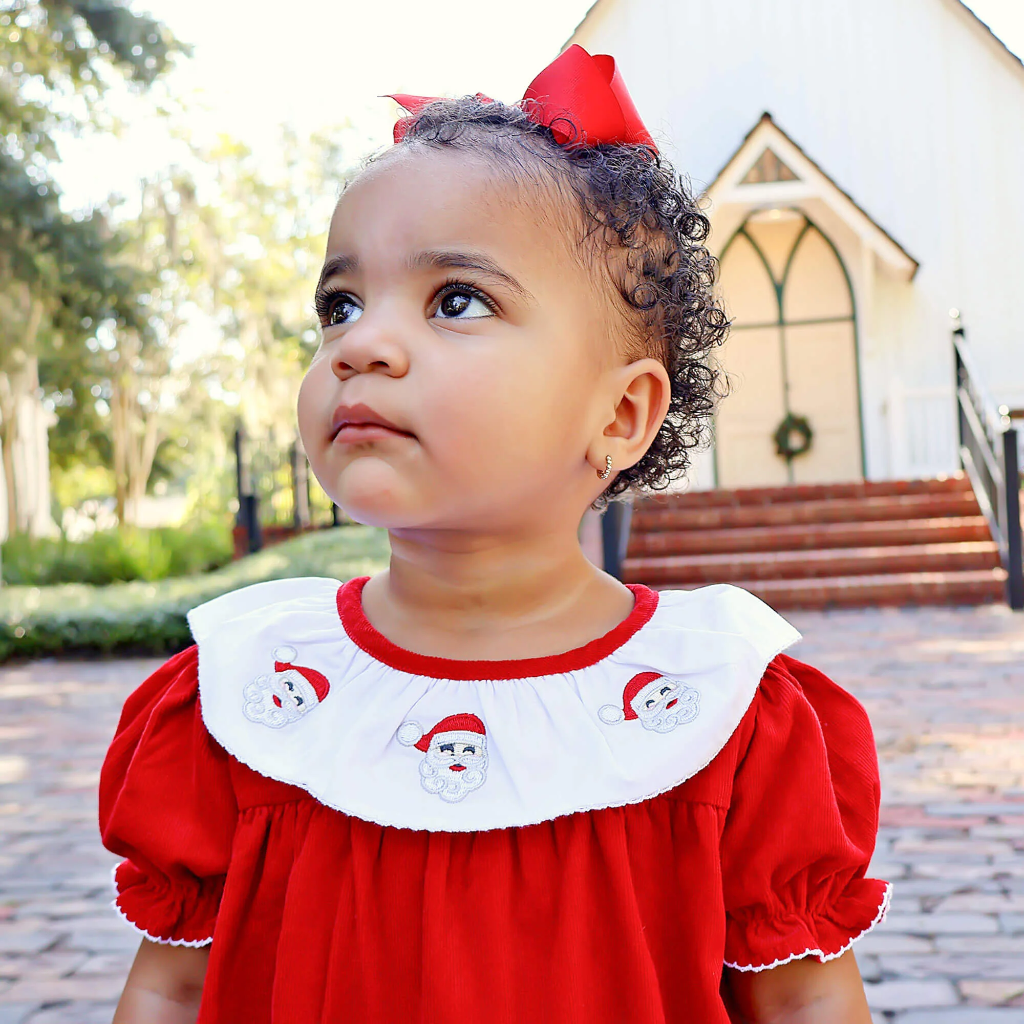 Happy Santa Red Embroidered Quinn Bubble - Image 3