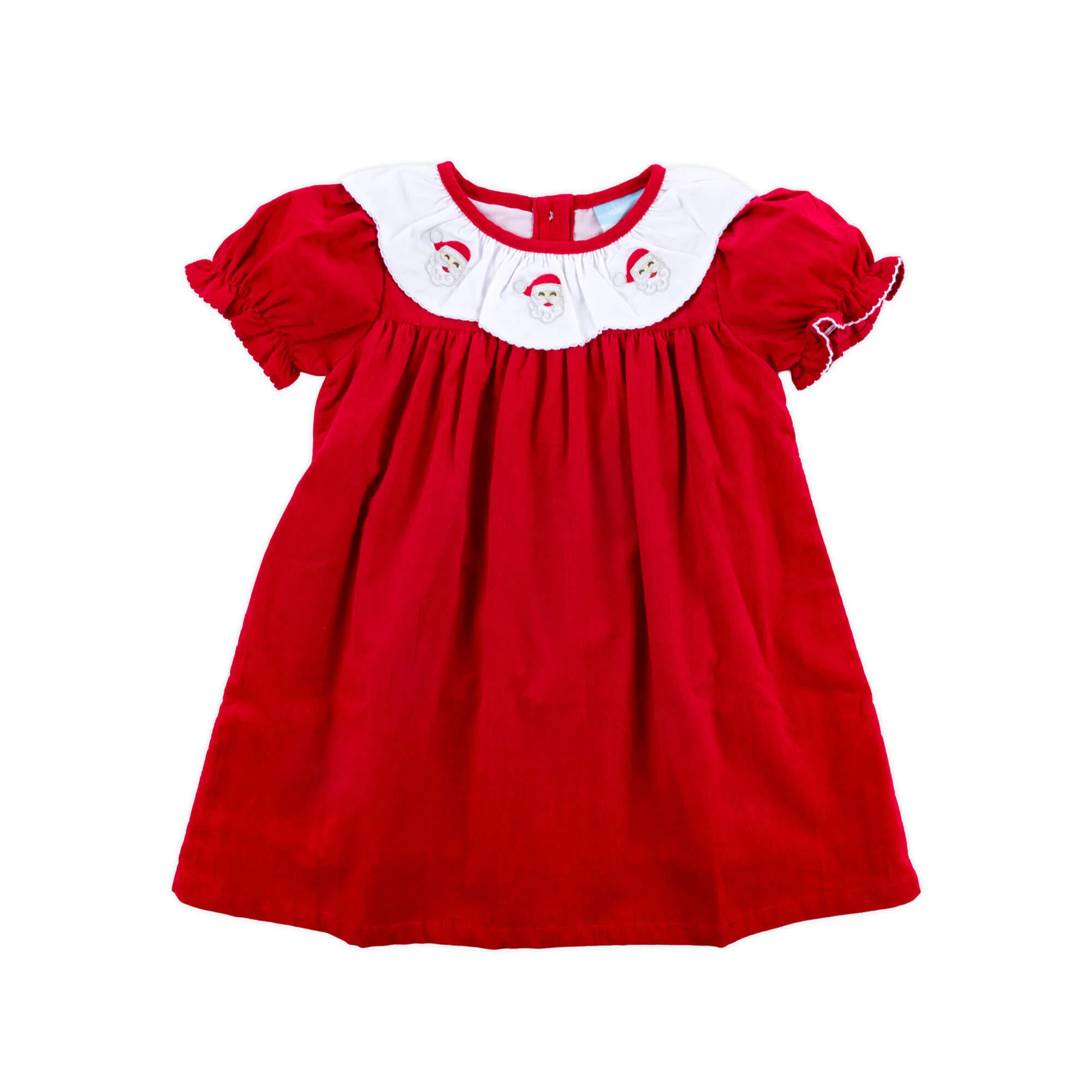 Happy Santa Red Embroidered Quinn Dress - Image 2