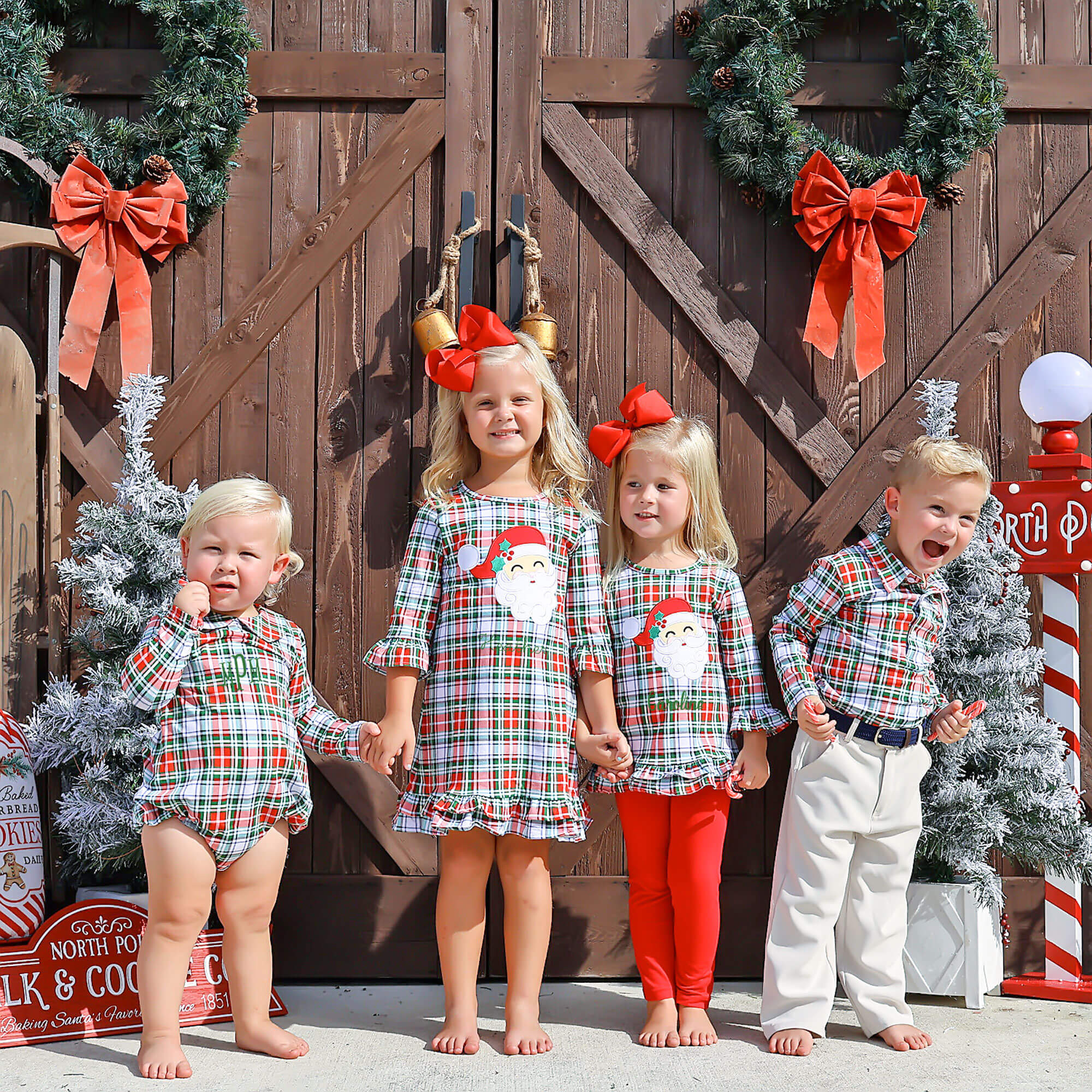 Happy Santa Sinclair Plaid Milly Dress - Image 5