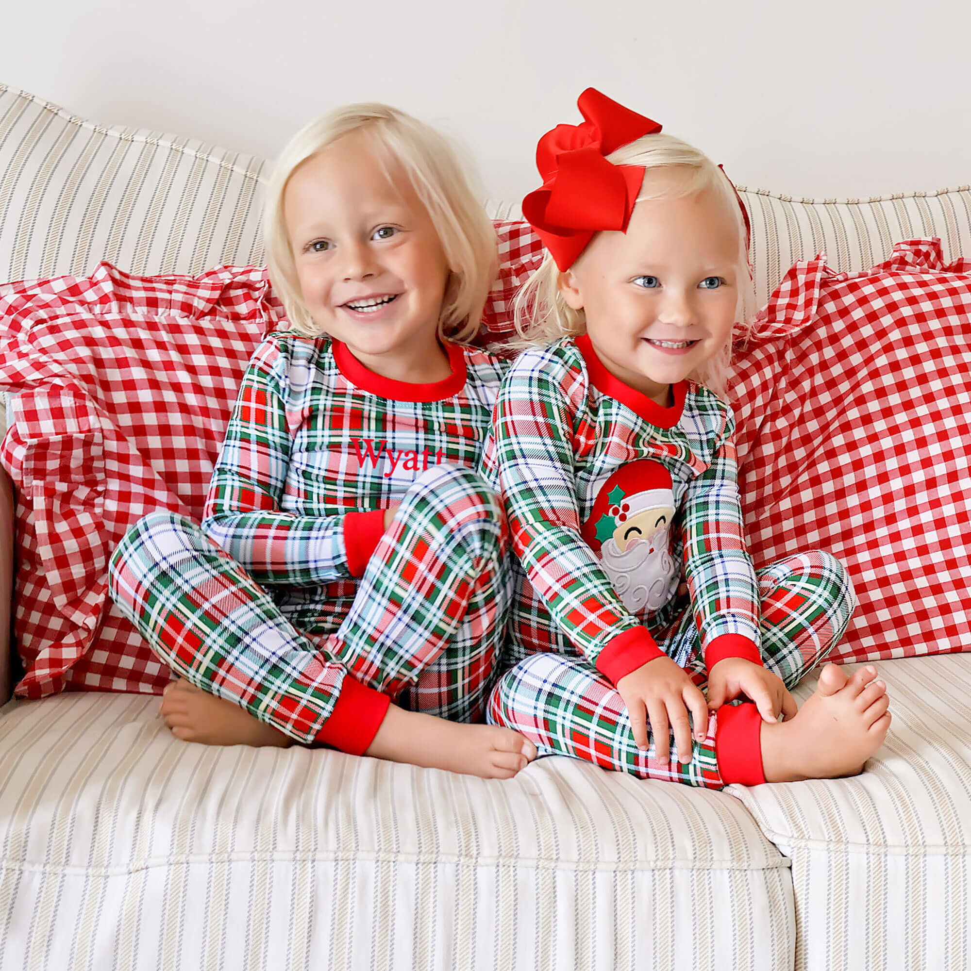 Happy Santa Sinclair Plaid Pajamas - Image 4