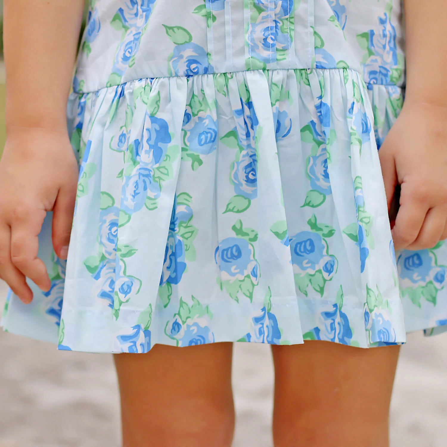 Happy Spring Blue Floral Ruffle Collared Dress - Image 9