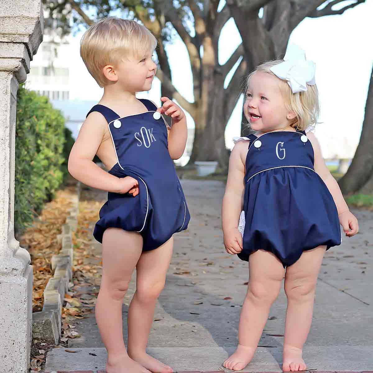 Harper Bubble Navy Pique - Image 6