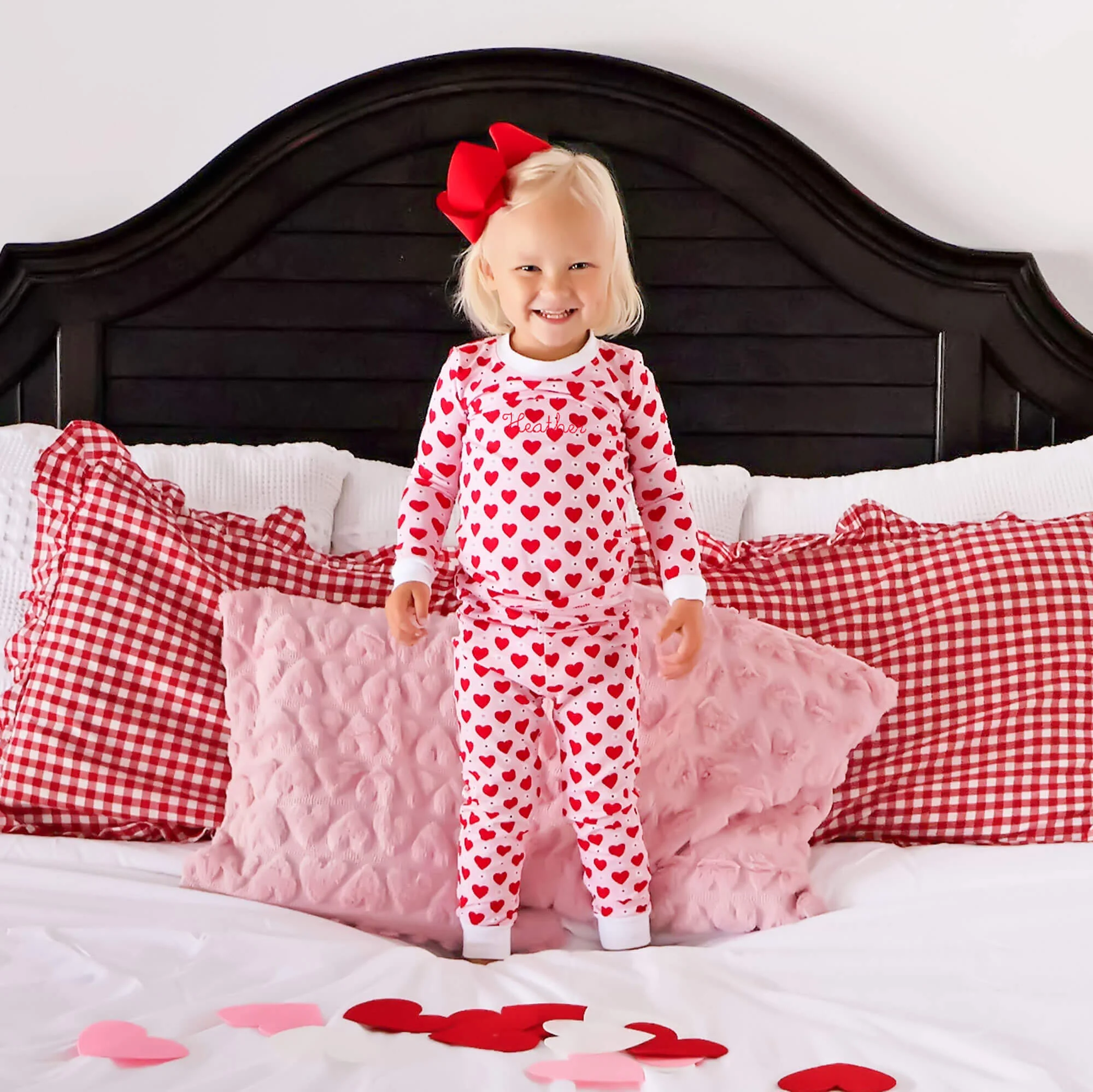 Heart & Daisy Print Pajamas - Image 4