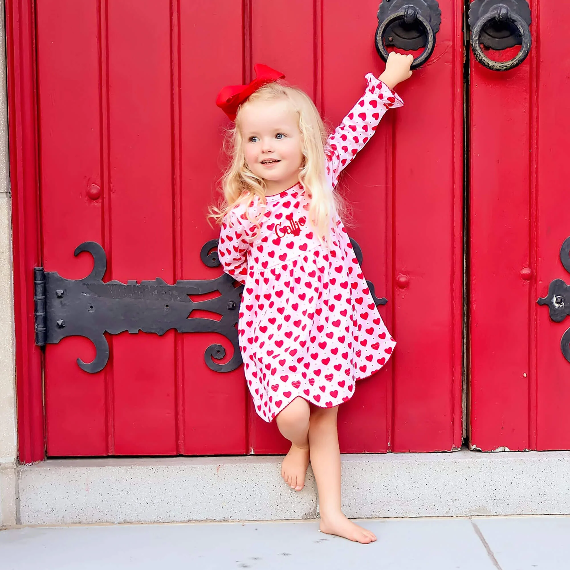 Heart & Daisy Print Ruby Dress - Image 4