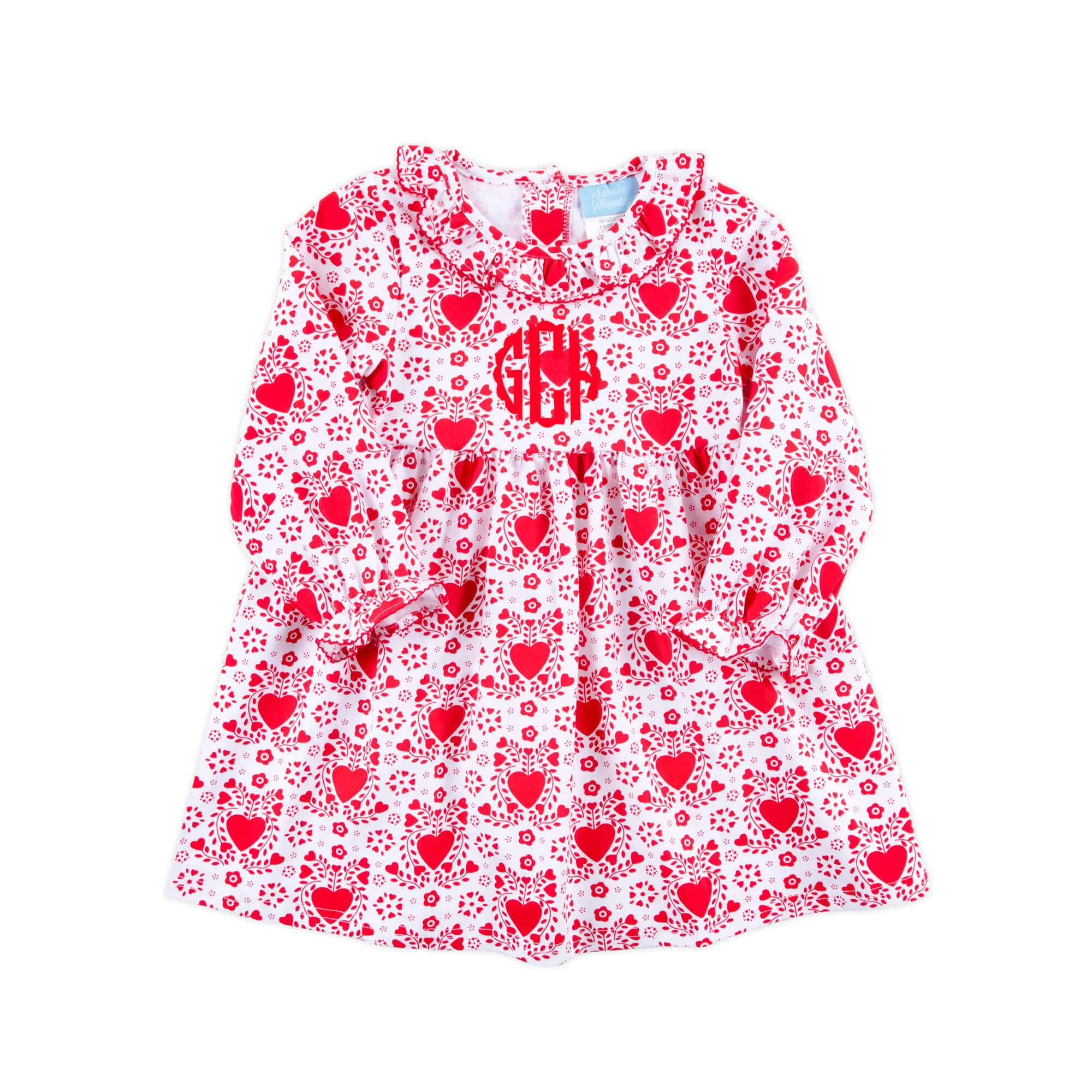 Heart Damask Print Eden Dress - Image 3