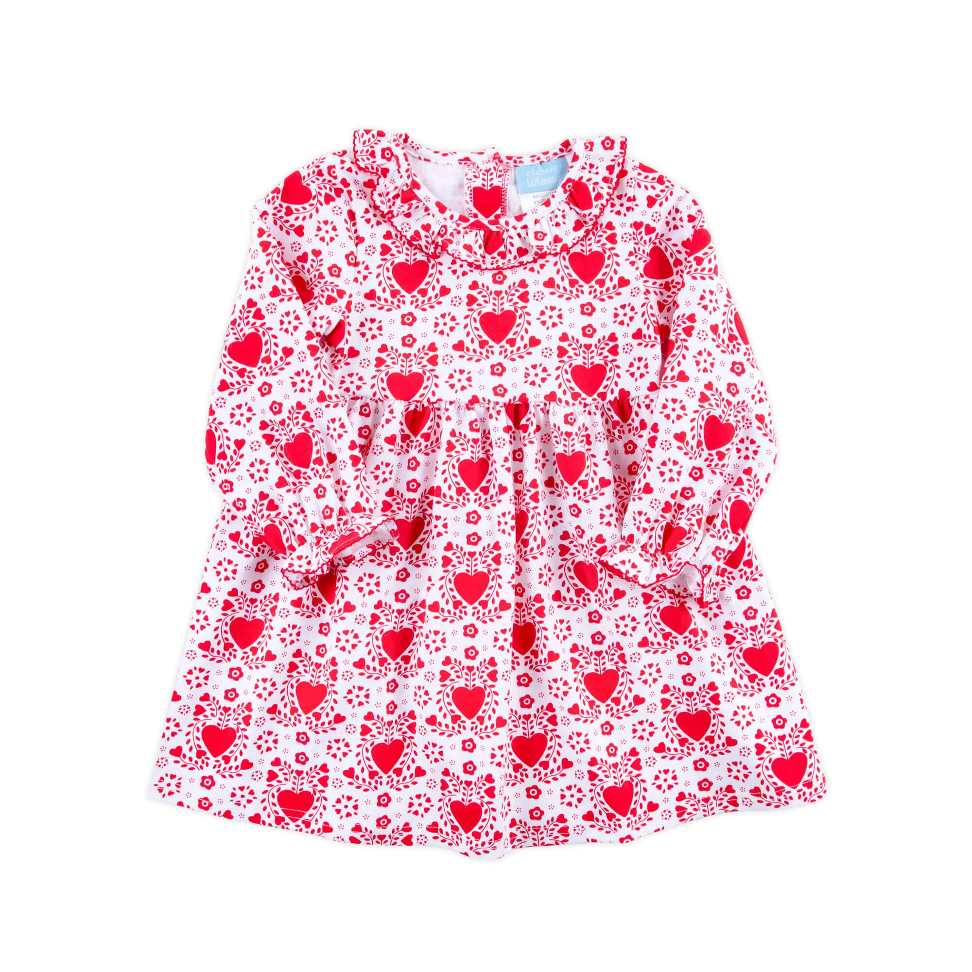 Heart Damask Print Eden Dress - Image 5