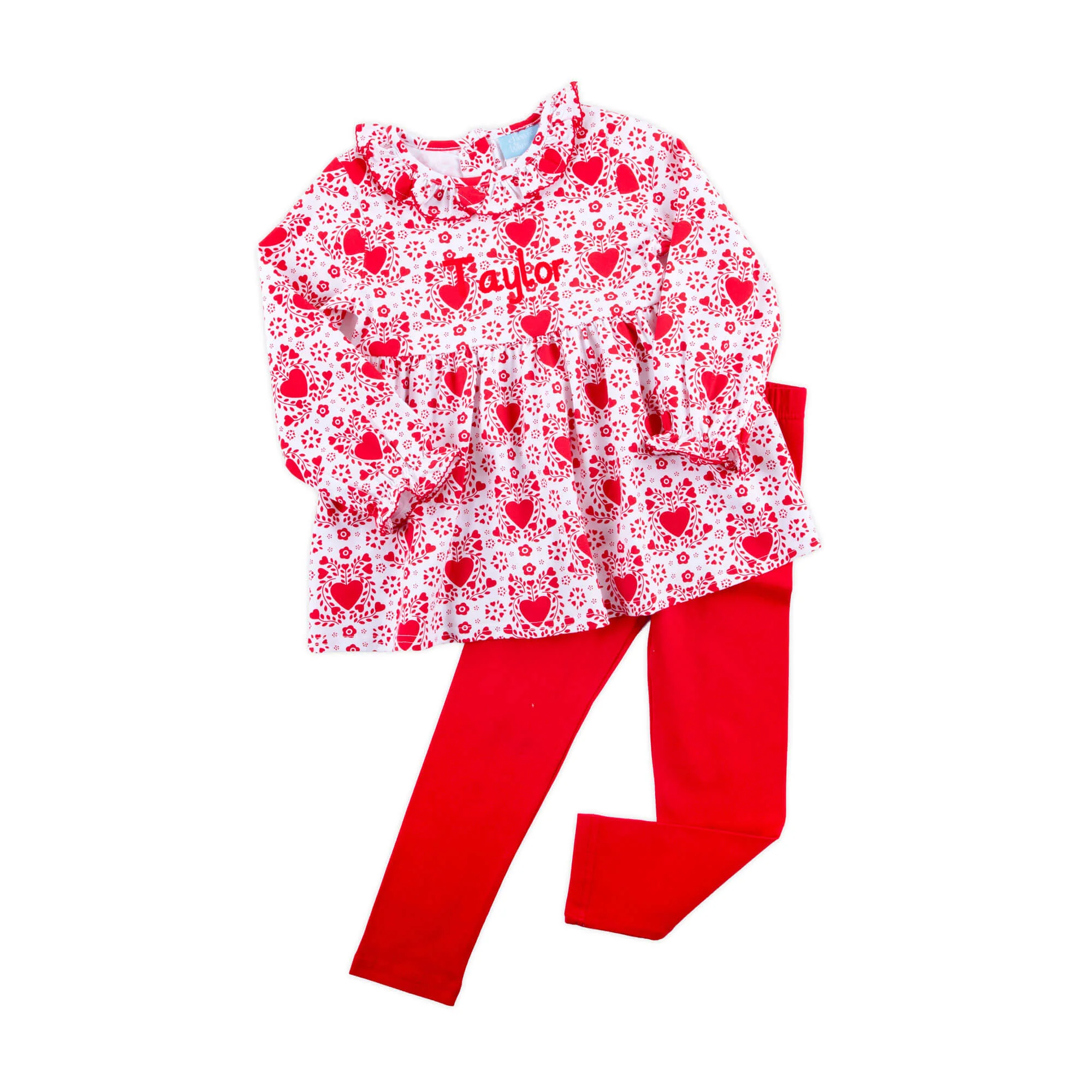 Heart Damask Print Eden Legging Set - Image 3