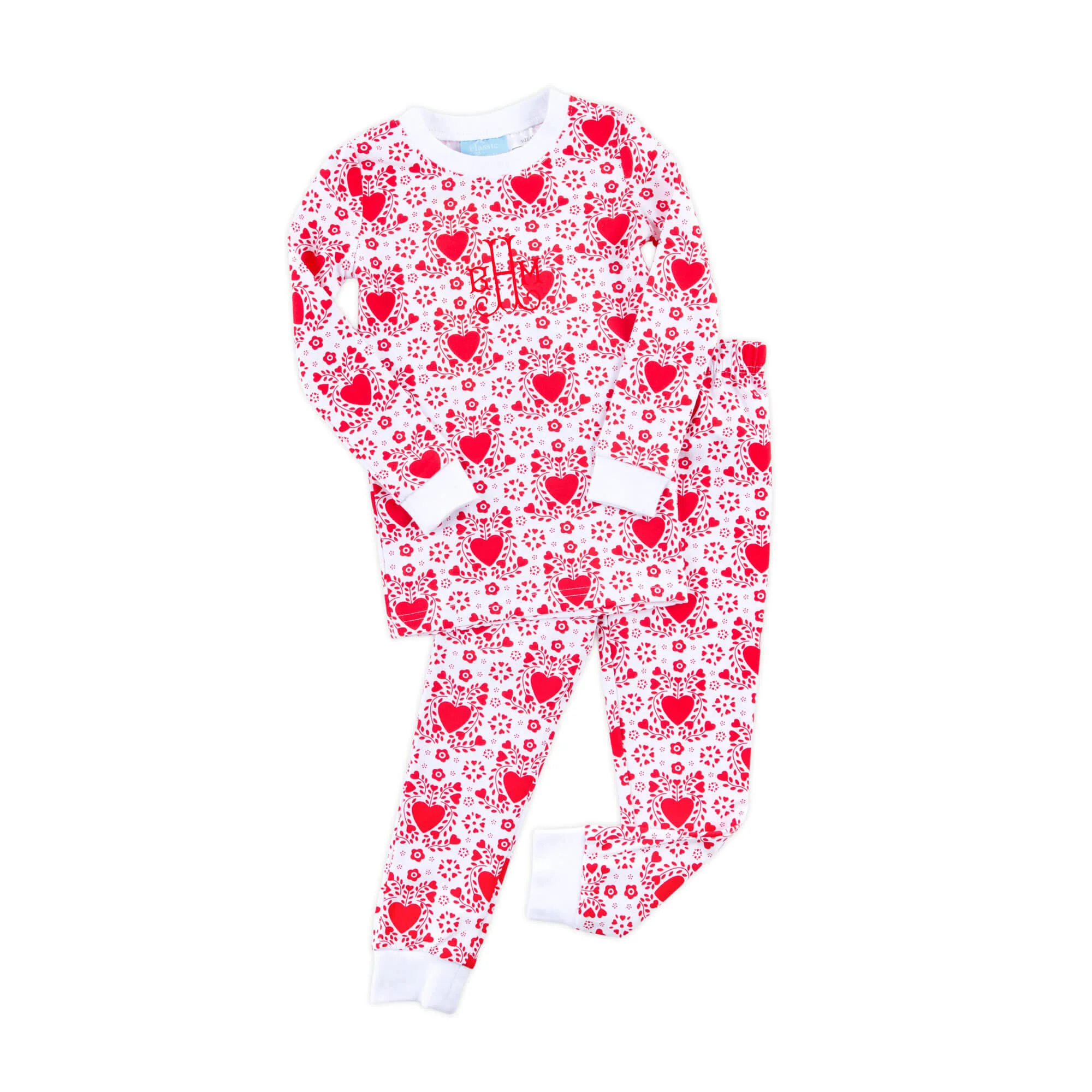 Heart Damask Print Pajamas - Image 3