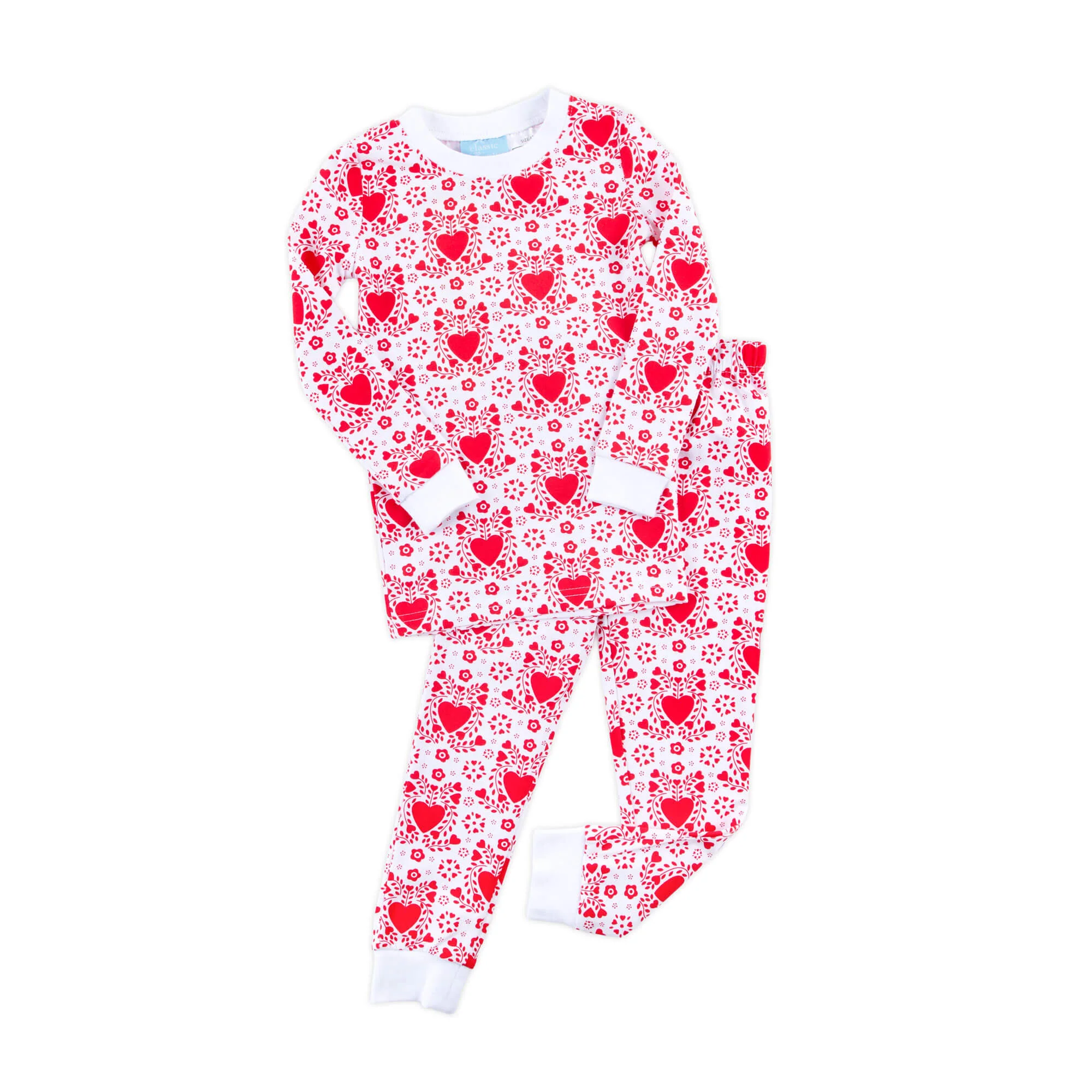 Heart Damask Print Pajamas - Image 5