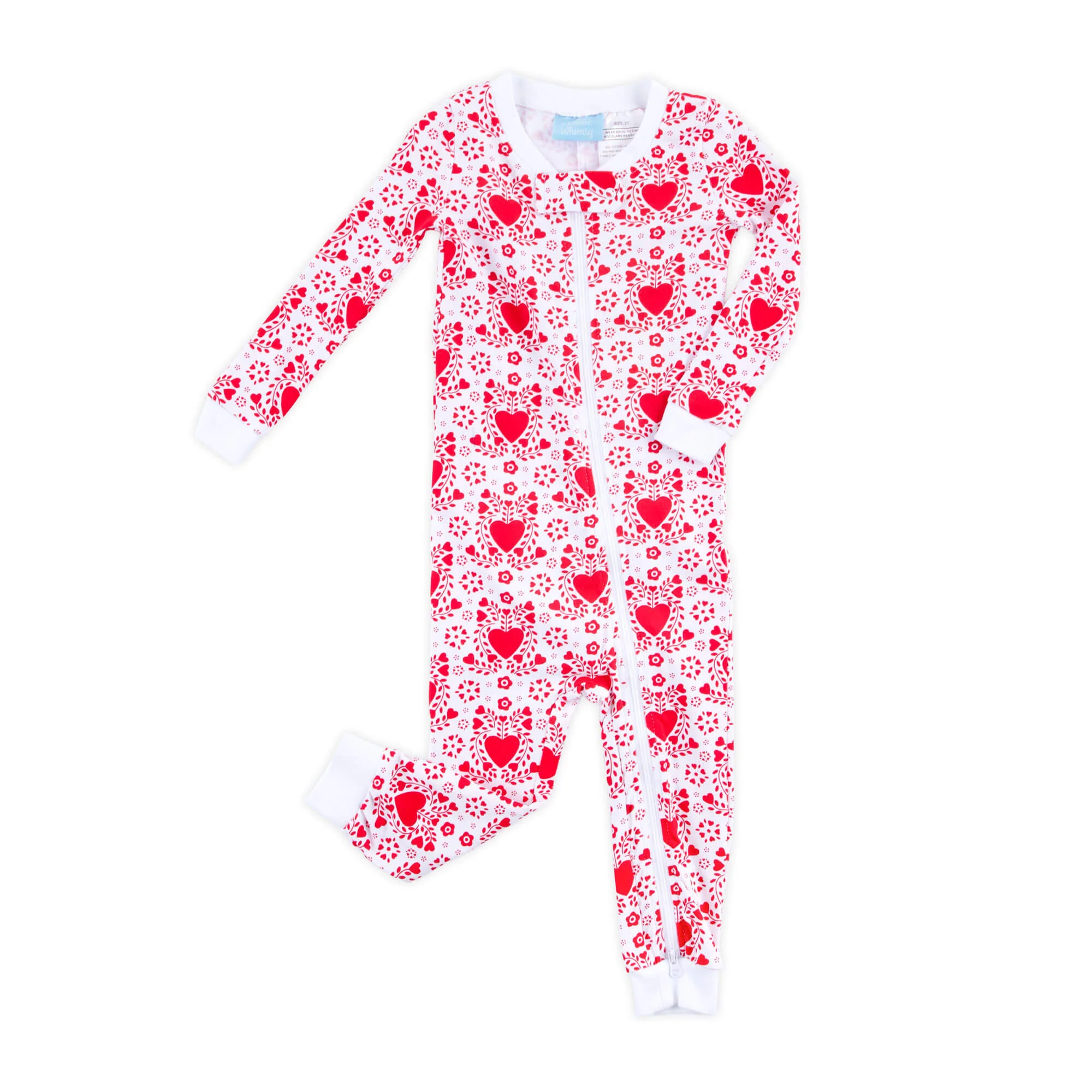 Heart Damask Print Zip Sleeper - Image 5