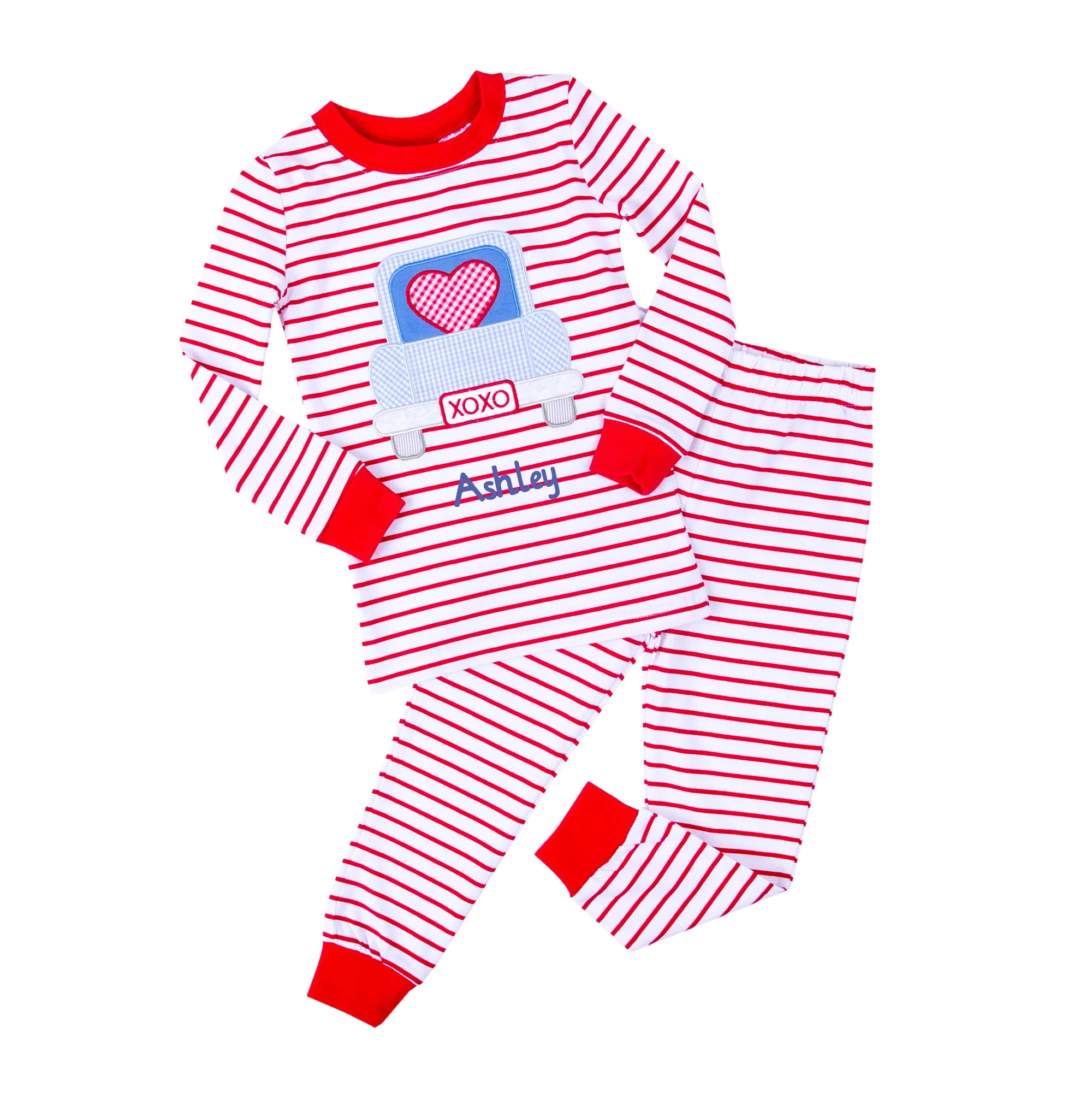 Heart Truck Red Stripe Pajamas - Image 2