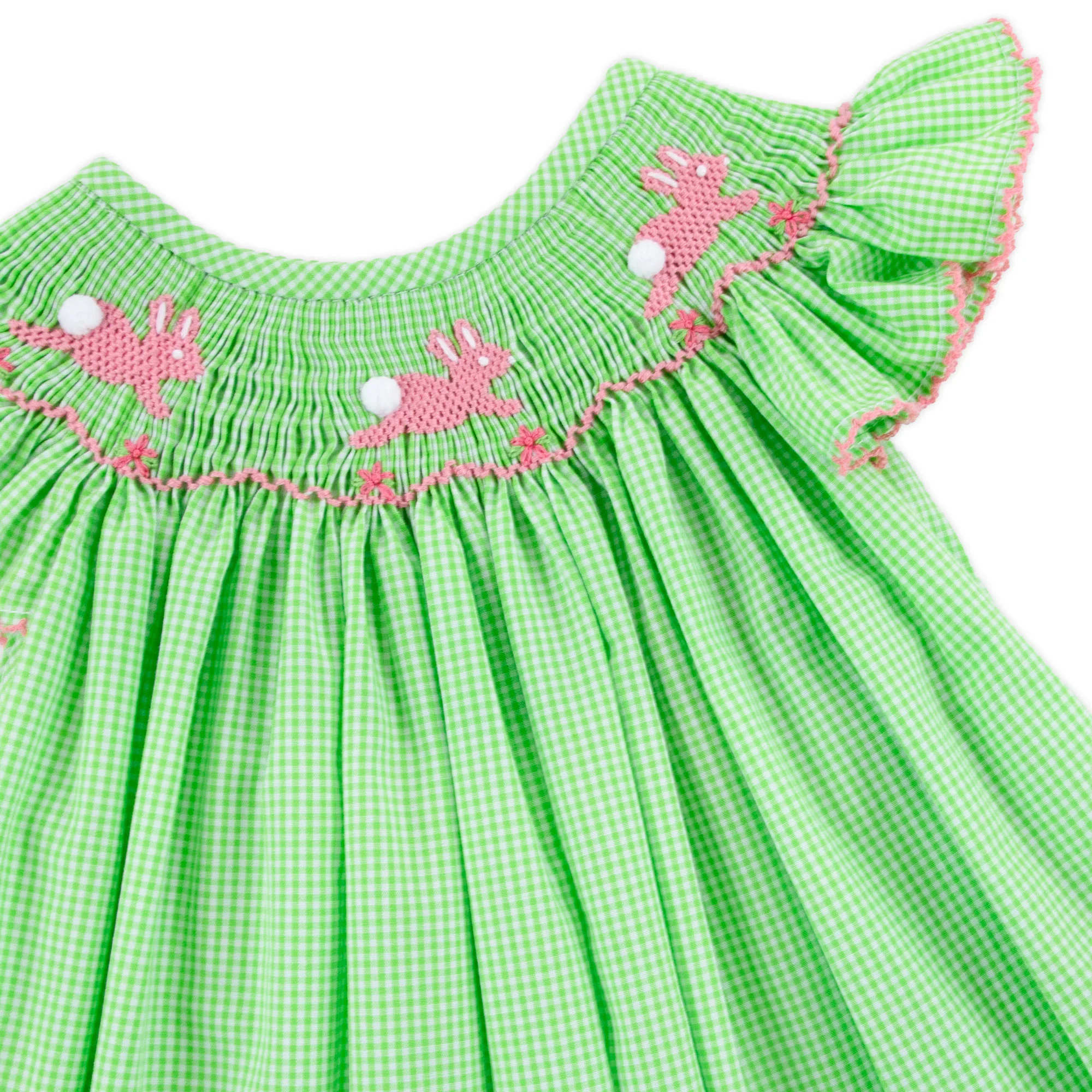 Hop To It Green Bunny Smocked Dress - Image 2